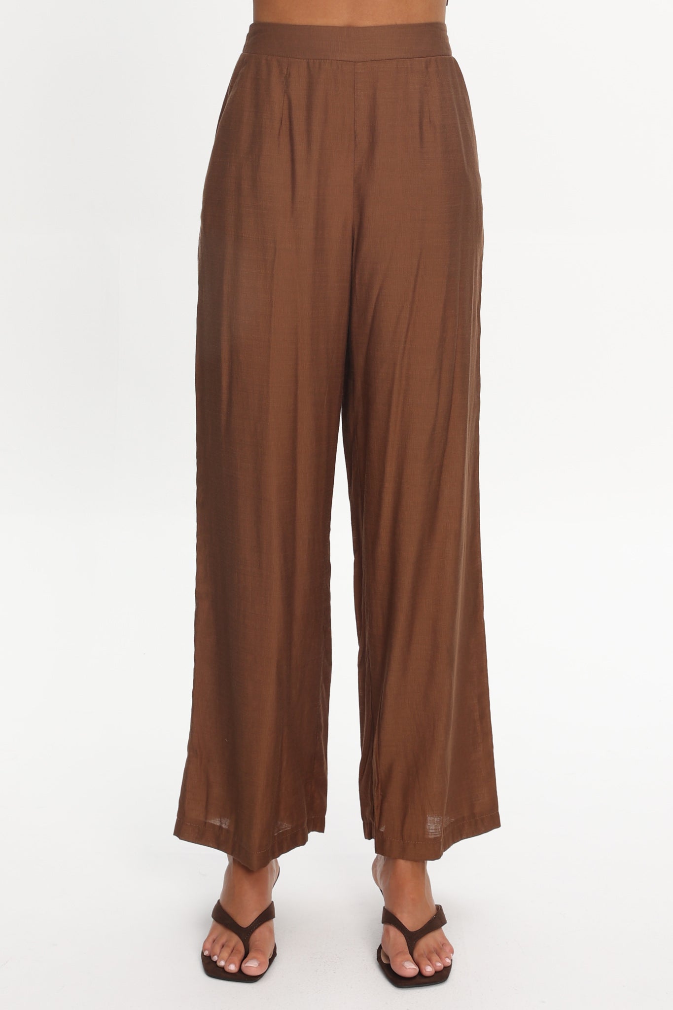 Darylyn Wide Leg Pants Chocolate by Selfie Leslie Australia