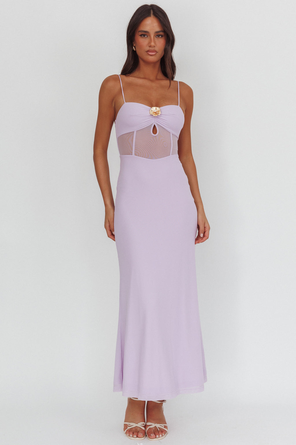 Such A Libra Sheer Bodice Maxi Dress Lilac by Selfie Leslie Australia