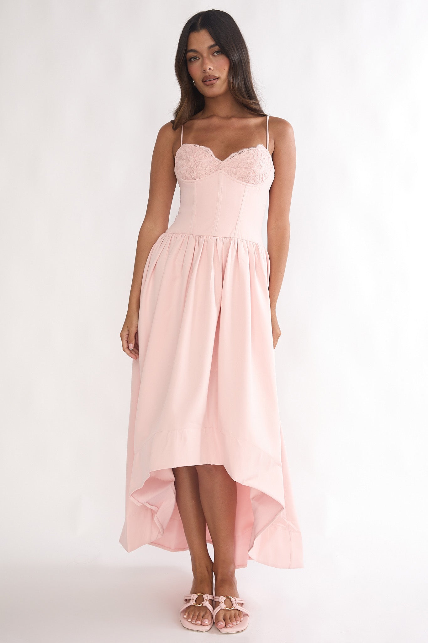 I'm Yours High-Low Hem Maxi Dress Pink by Selfie Leslie Australia