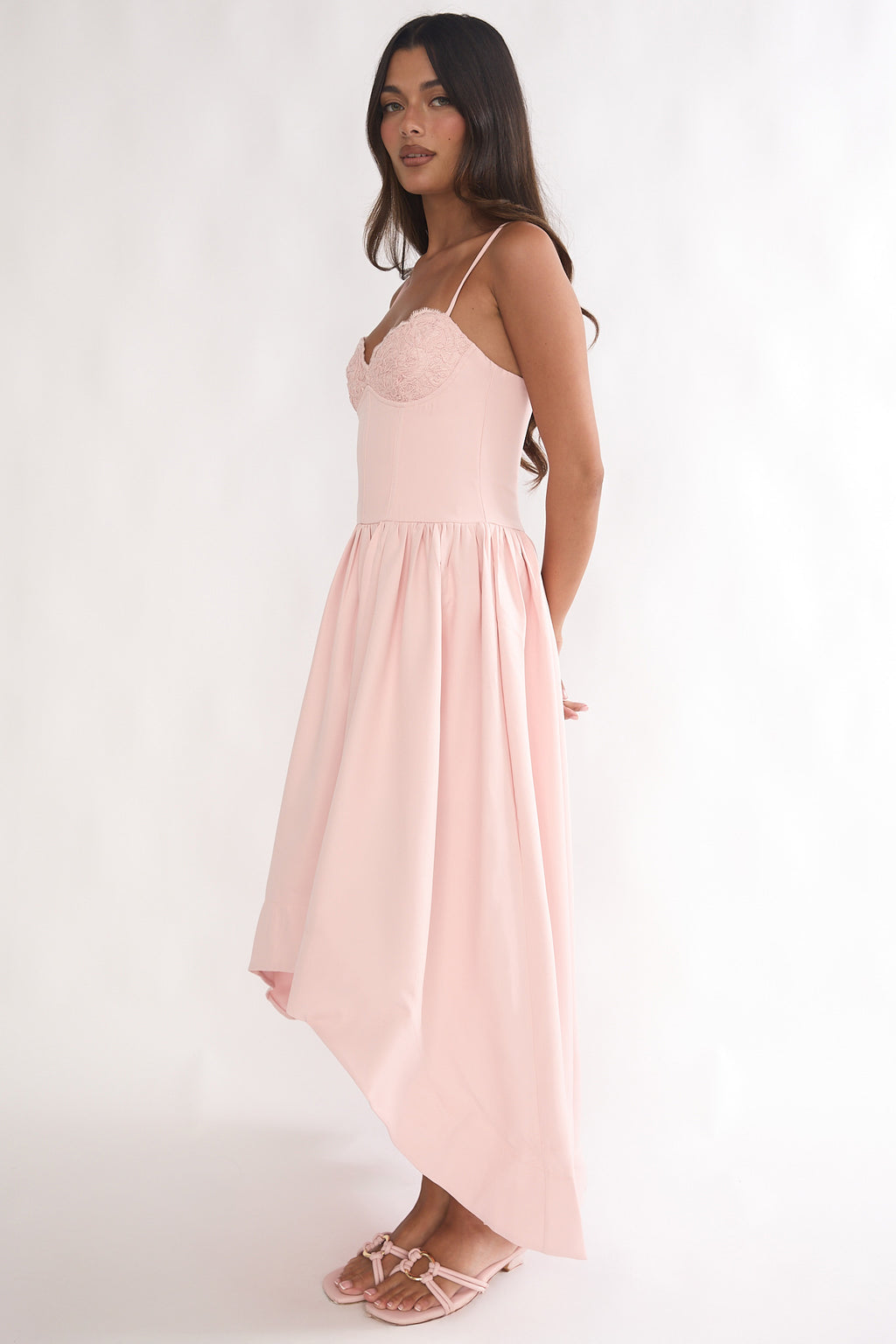 I'm Yours High-Low Hem Maxi Dress Pink by Selfie Leslie Australia