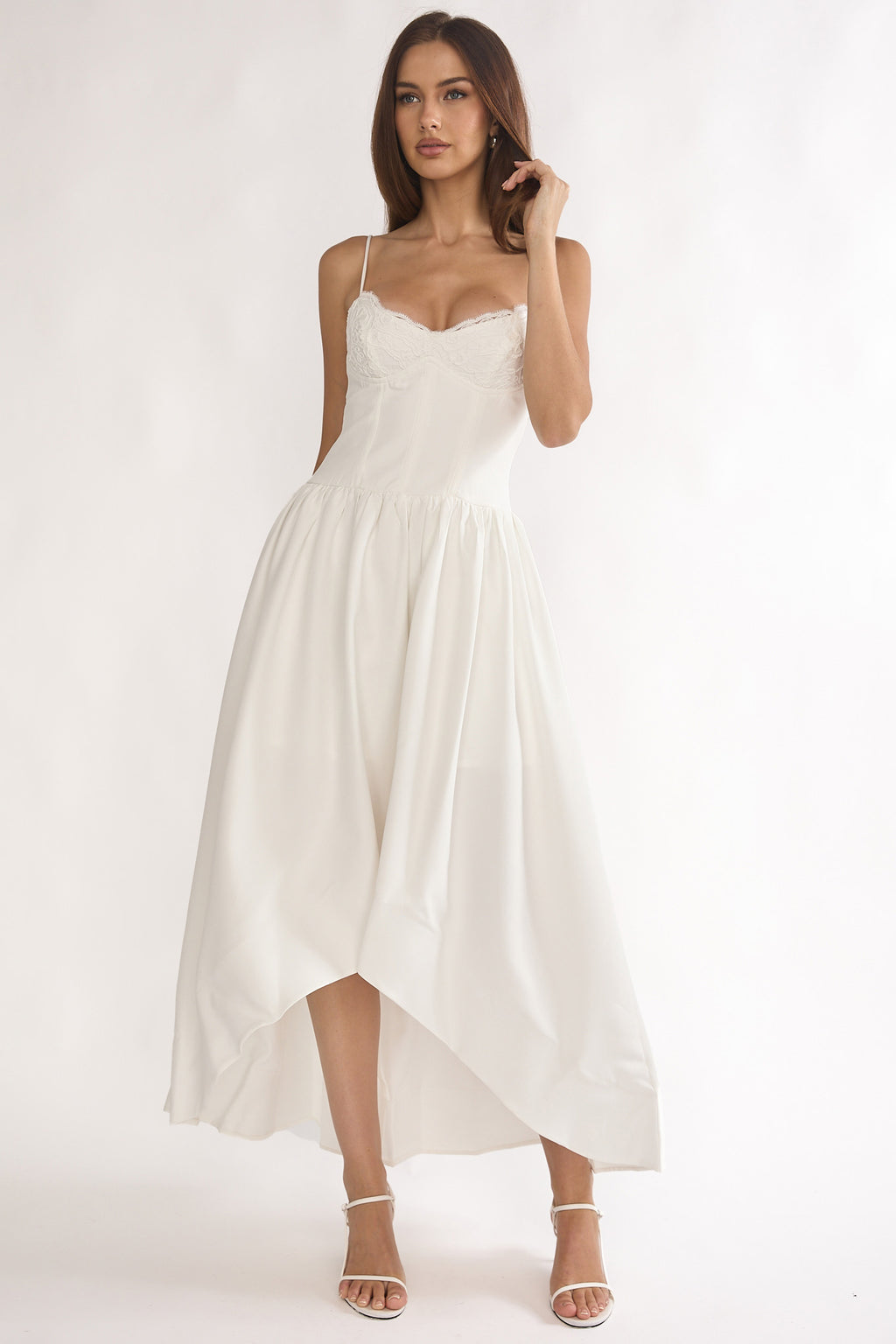 I'm Yours High-Low Hem Maxi Dress White by Selfie Leslie Australia