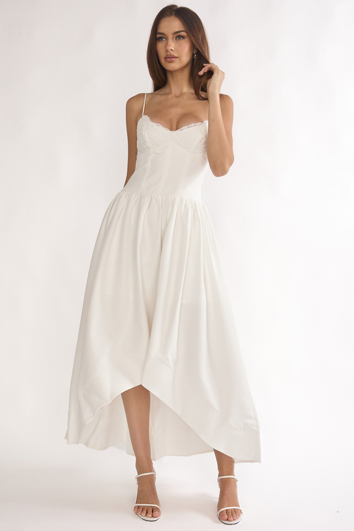 I'm Yours High-Low Hem Maxi Dress White by Selfie Leslie Australia