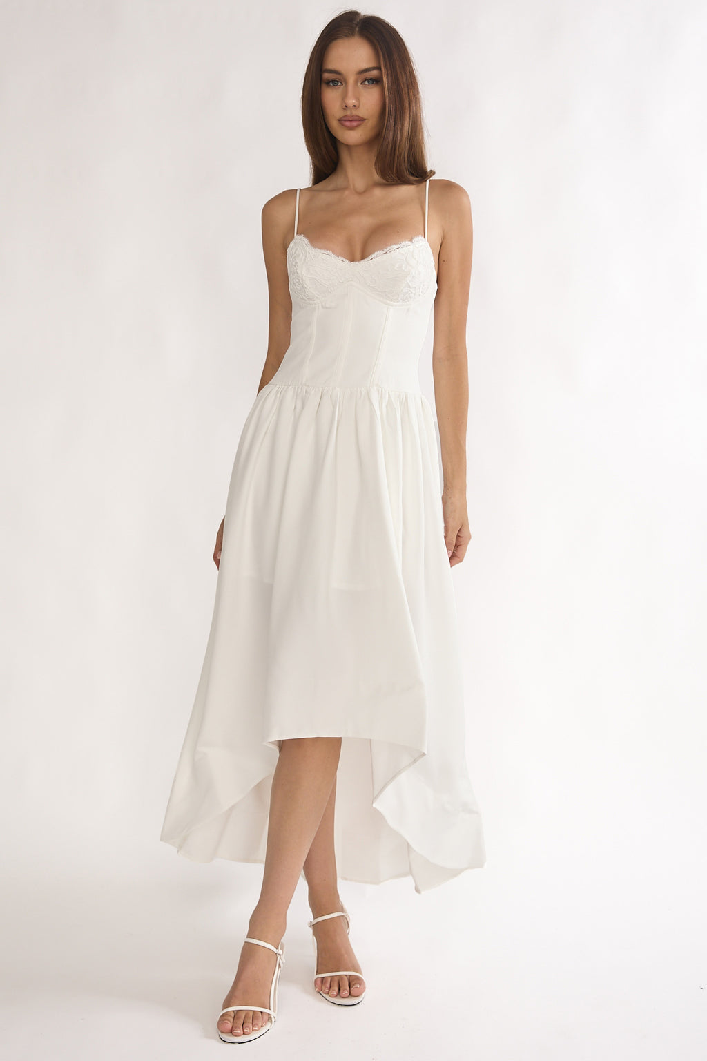 I'm Yours High-Low Hem Maxi Dress White by Selfie Leslie Australia
