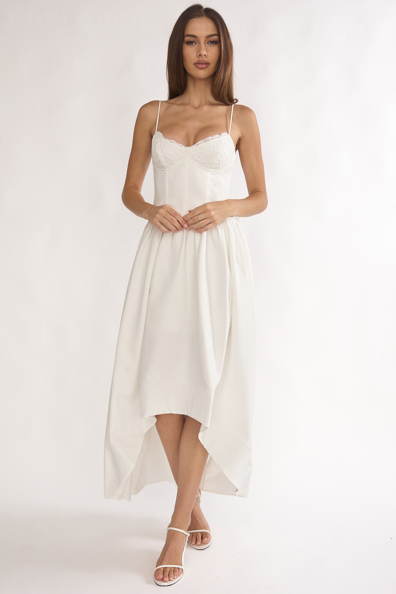 I'm Yours High-Low Hem Maxi Dress White by Selfie Leslie Australia