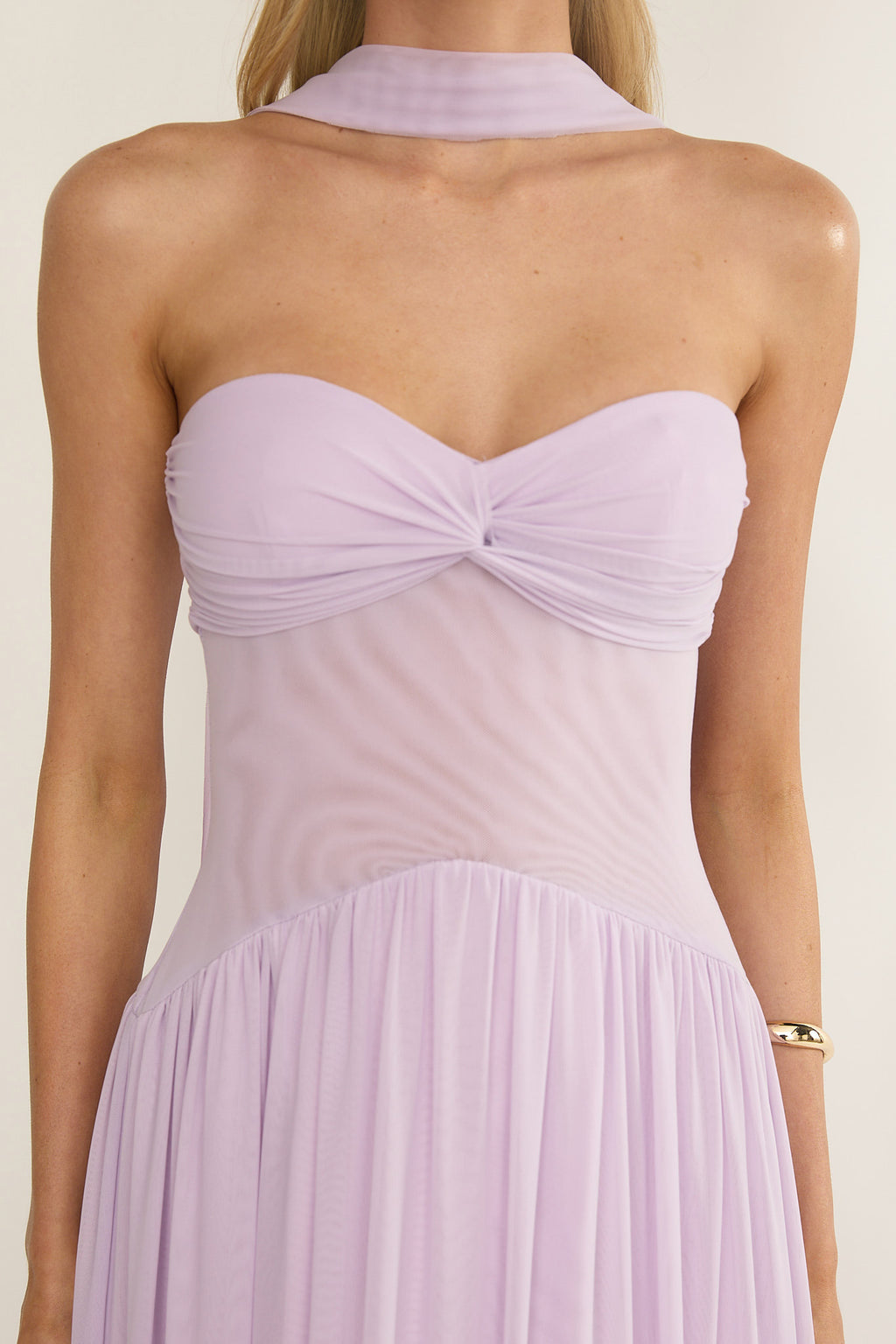 Annita Sheer Waist Maxi Dress Lilac by Selfie Leslie Australia