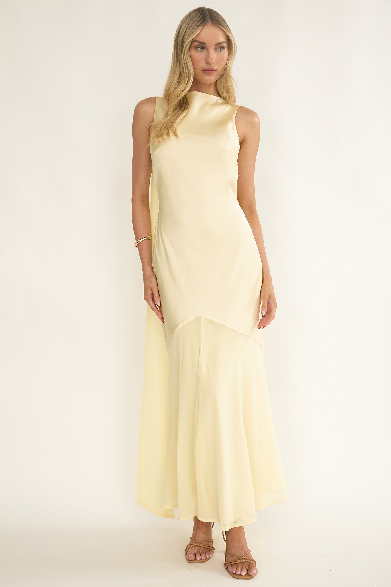 Veyla Shoulder Sash Maxi Dress Butter by Selfie Leslie Australia