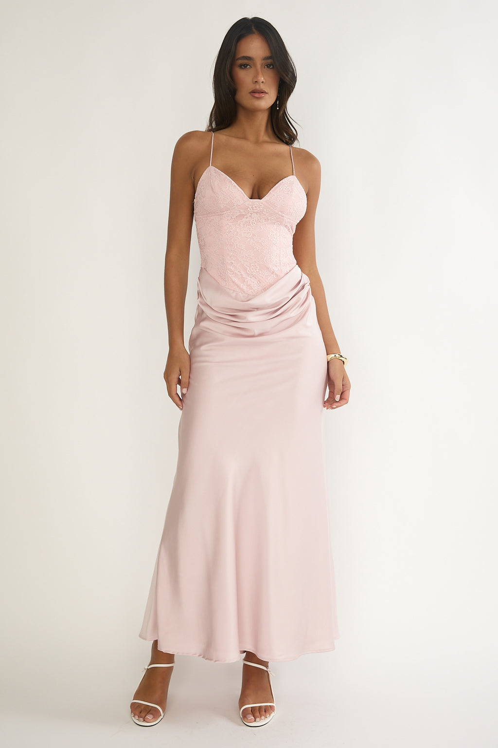 Faelis Draped Waist Maxi Dress Pink by Selfie Leslie Australia