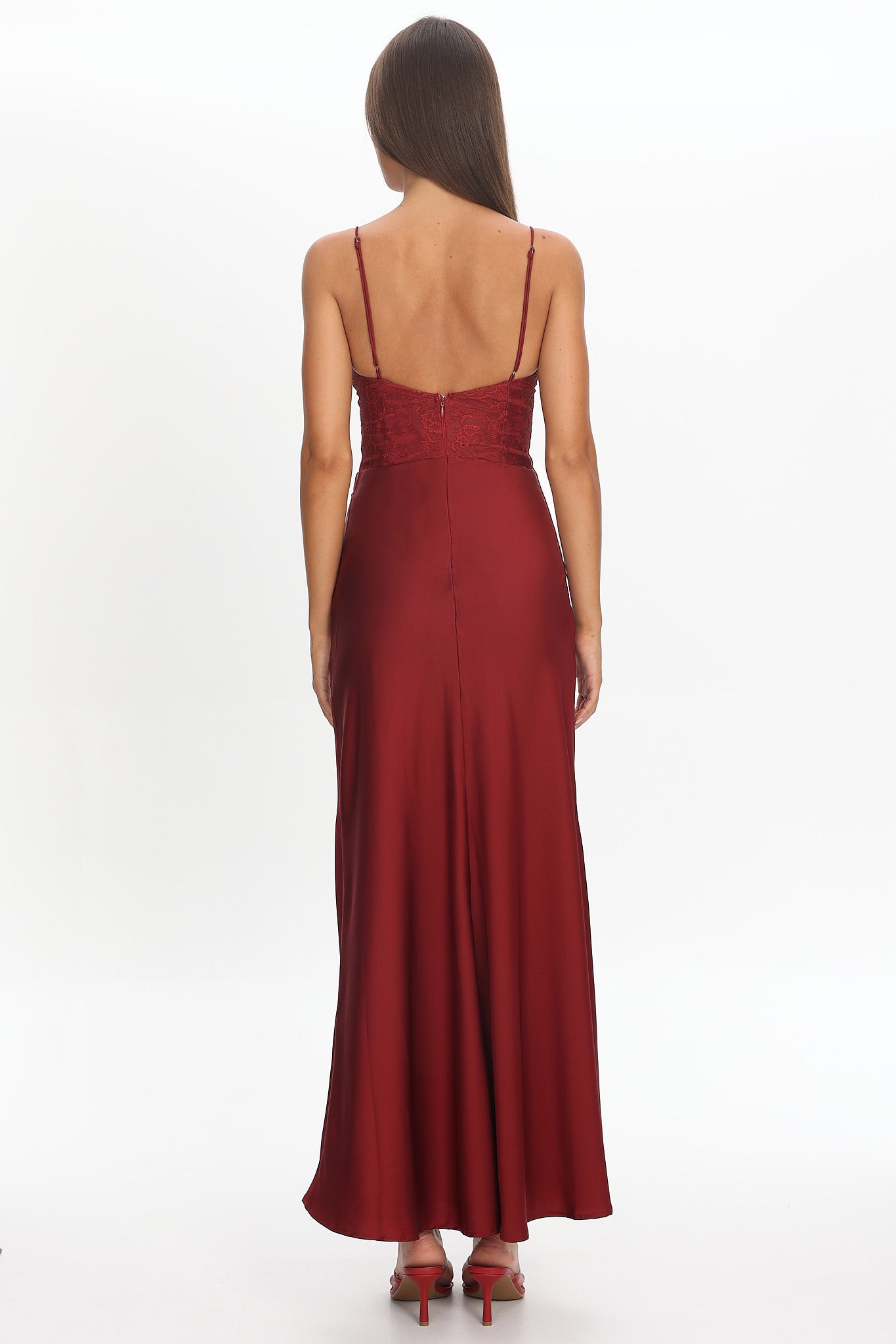 Faelis Draped Waist Maxi Dress Wine by Selfie Leslie Australia