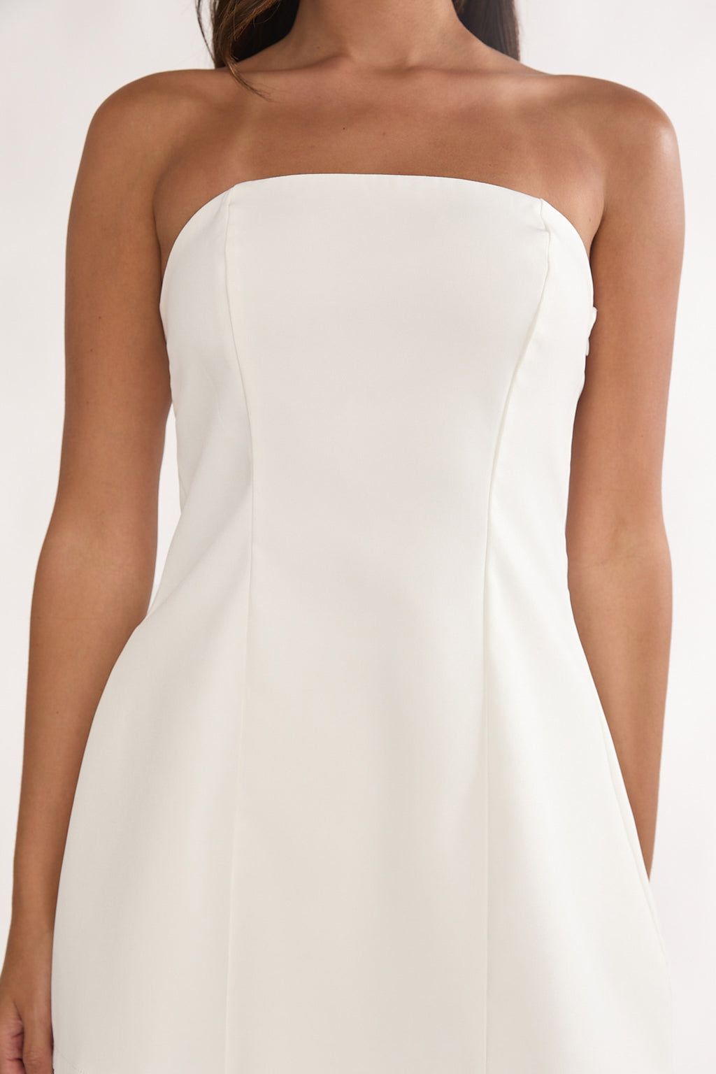 Talina Strapless Two-Piece Lace Skort Set White by Selfie Leslie Australia