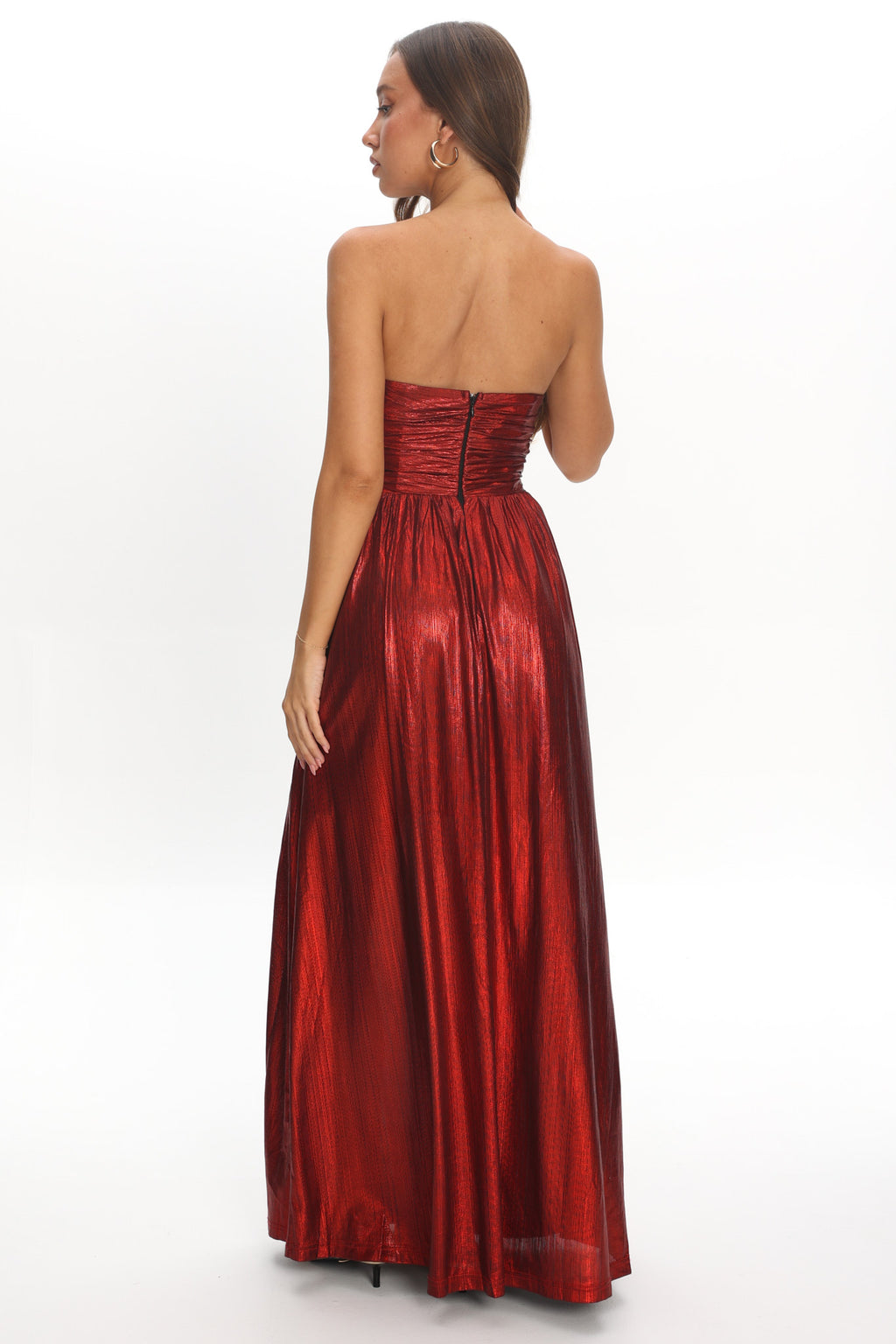 Marin Pointed Sweetheart Maxi Dress Wine by Selfie Leslie Australia