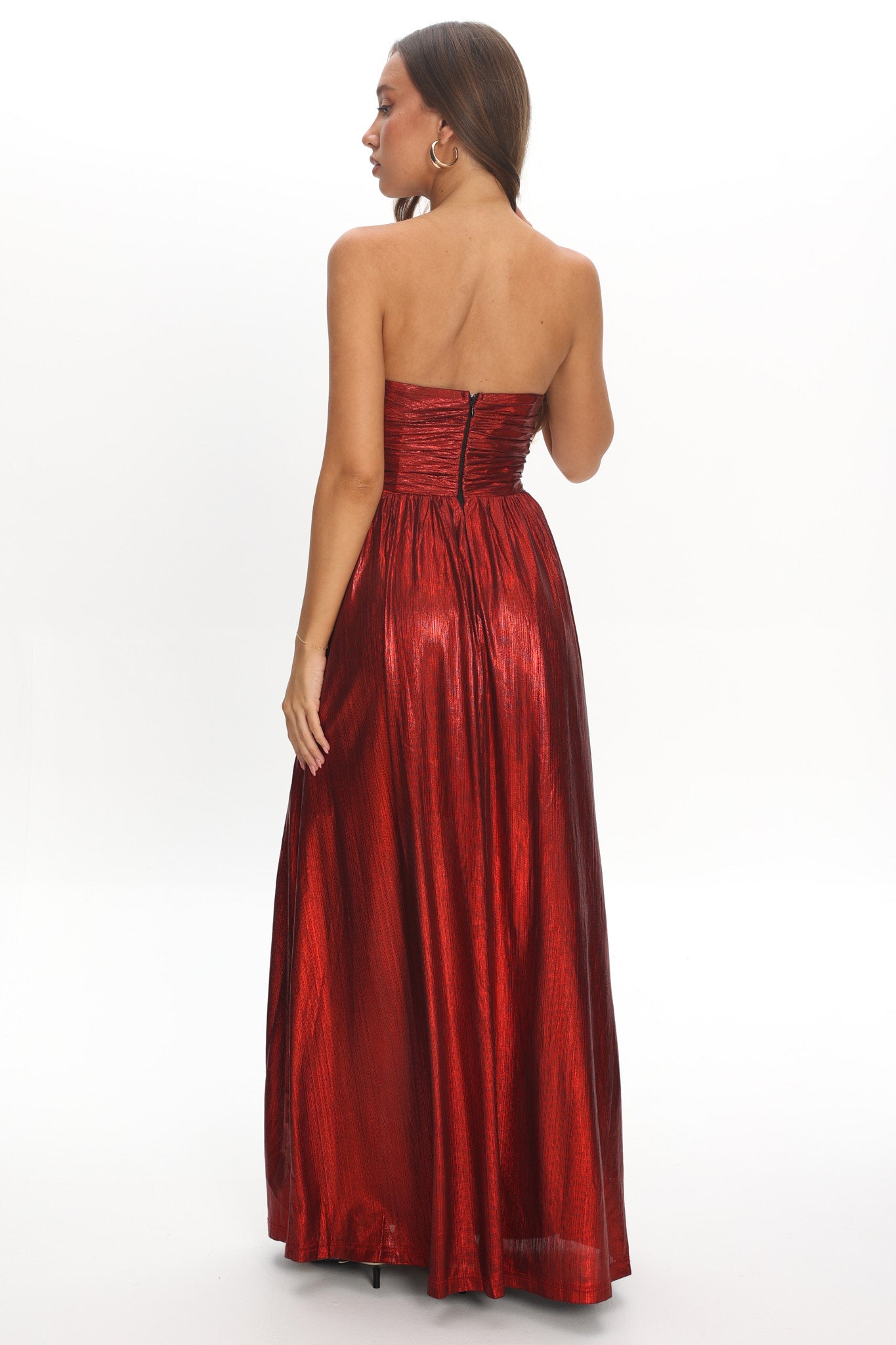 Marin Pointed Sweetheart Maxi Dress Wine by Selfie Leslie Australia