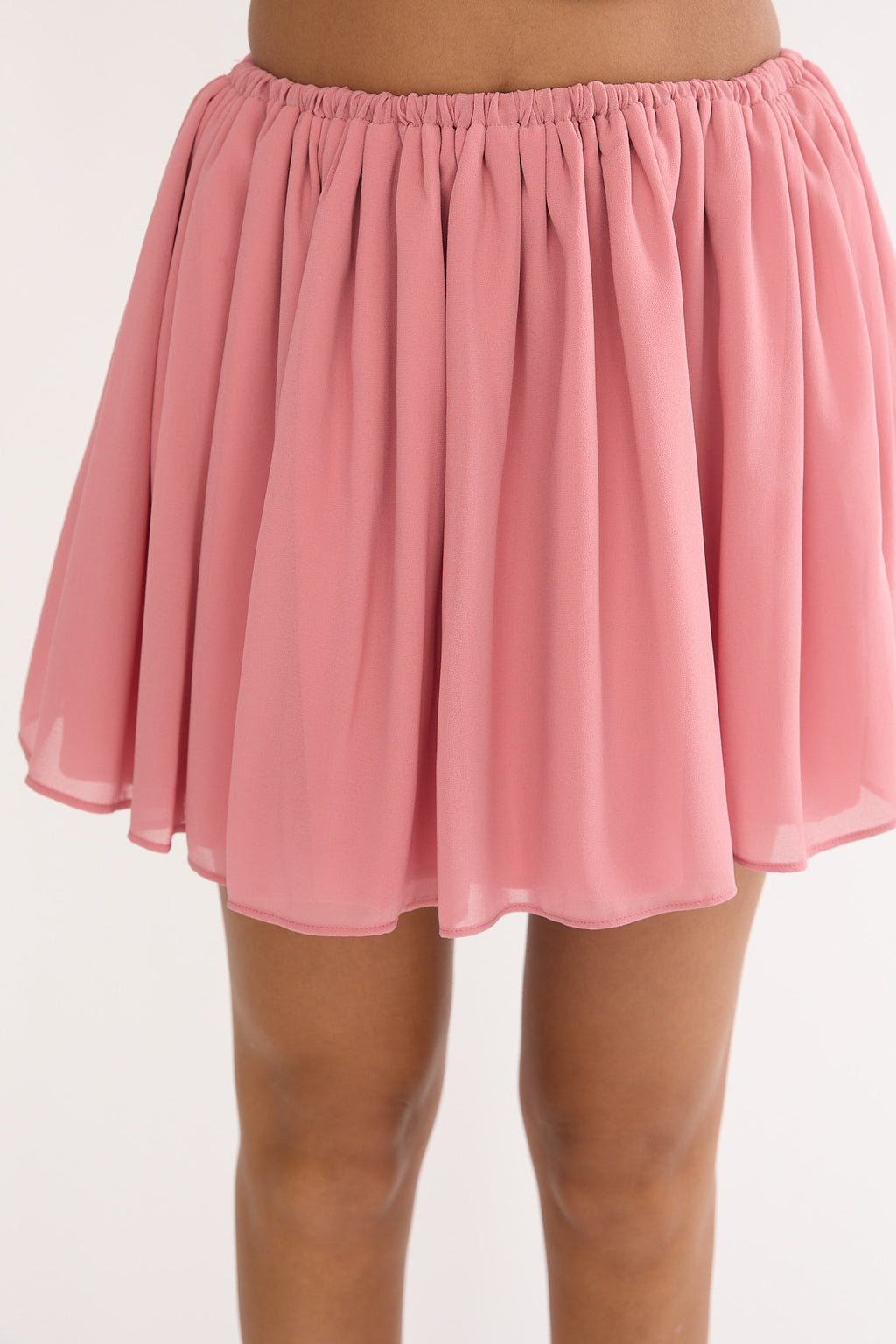 Sunset Serenade Elasticated Waist Mini Skirt Rose by Selfie Leslie Australia