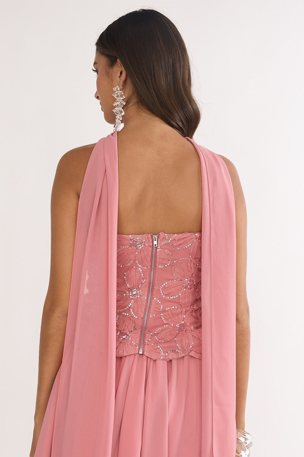 Sunset Serenade Embellished Strapless Top Rose by Selfie Leslie Australia