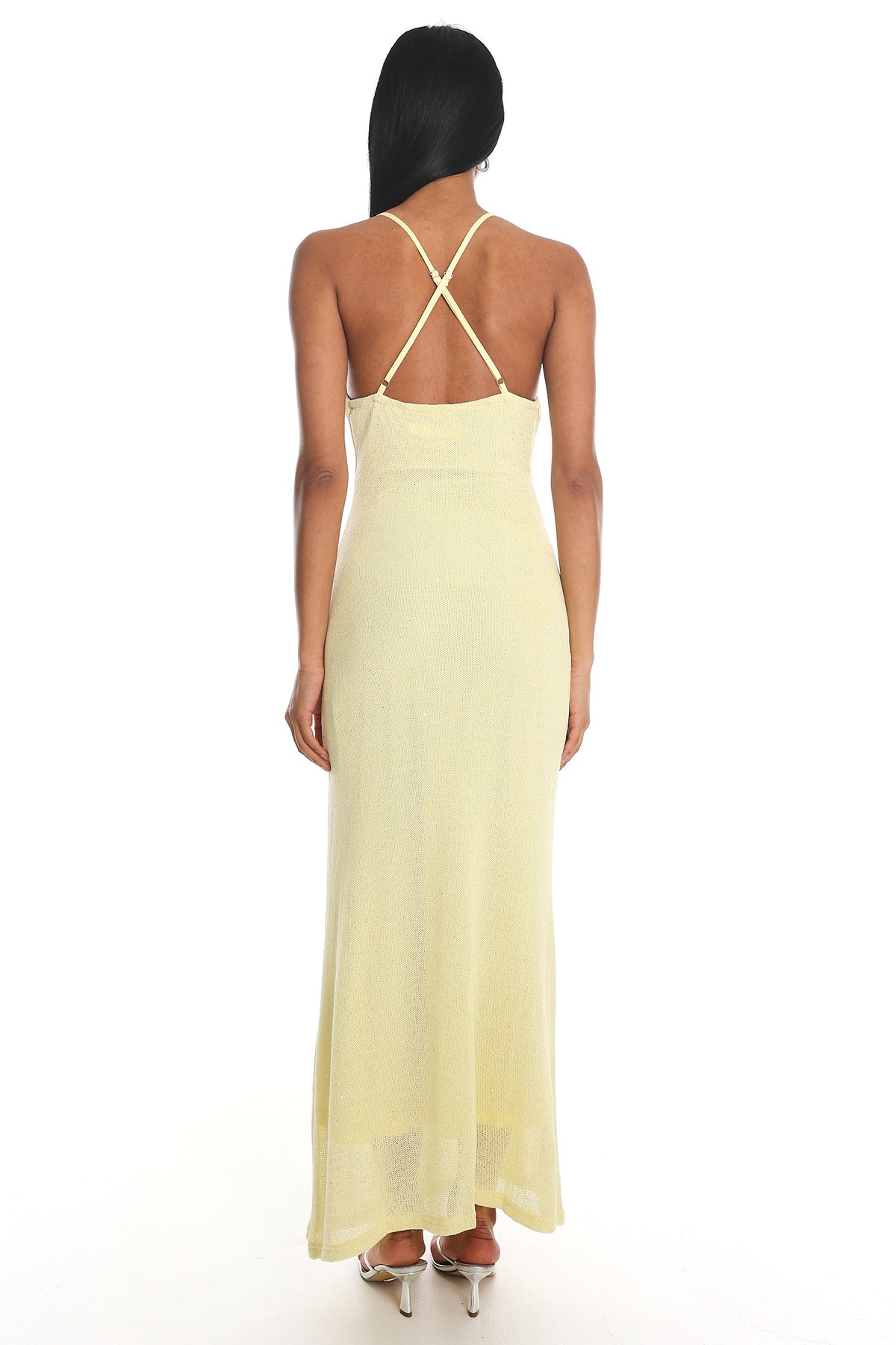 Introductions Knit Sequin Maxi Dress Butter by Selfie Leslie Australia