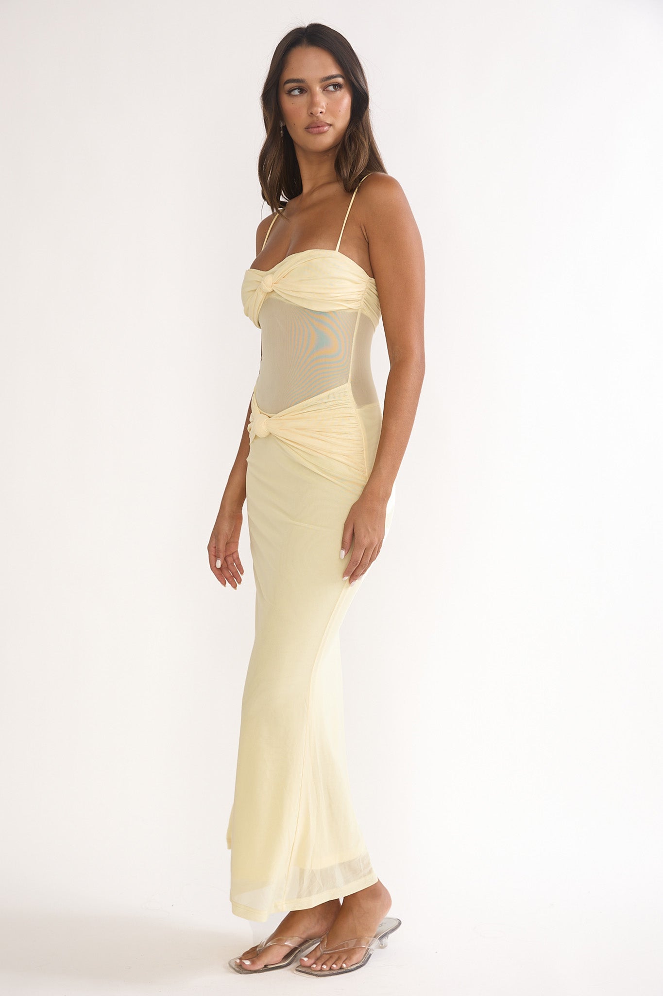 Stara Knot Accent Maxi Dress Butter by Selfie Leslie Australia
