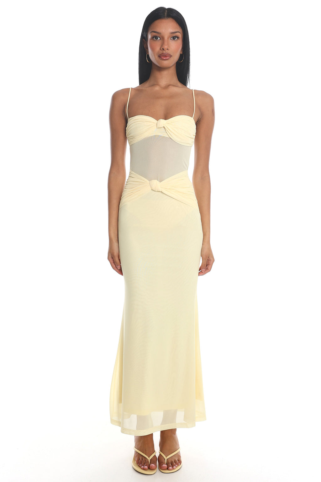 Stara Knot Accent Maxi Dress Butter by Selfie Leslie Australia