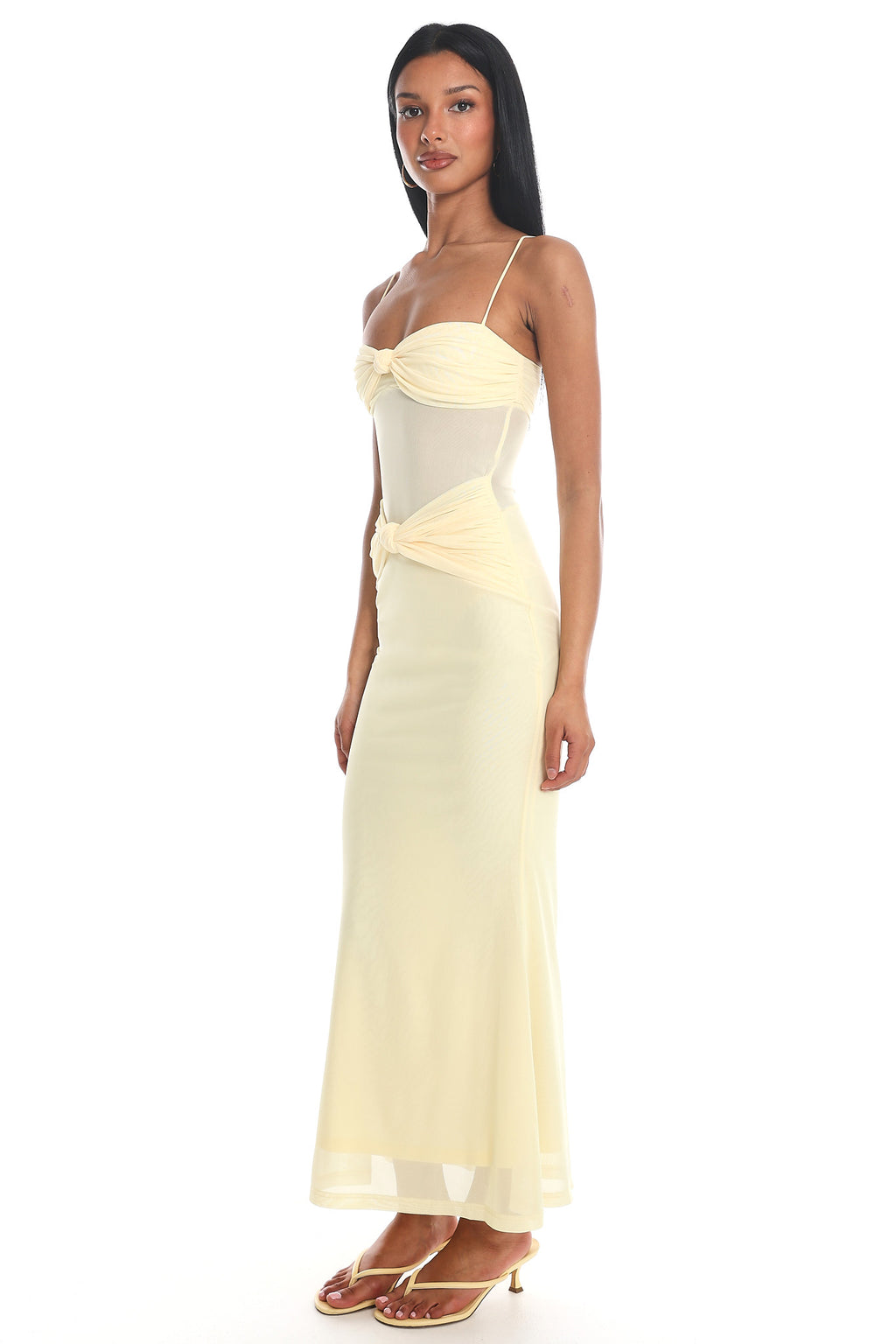 Stara Knot Accent Maxi Dress Butter by Selfie Leslie Australia