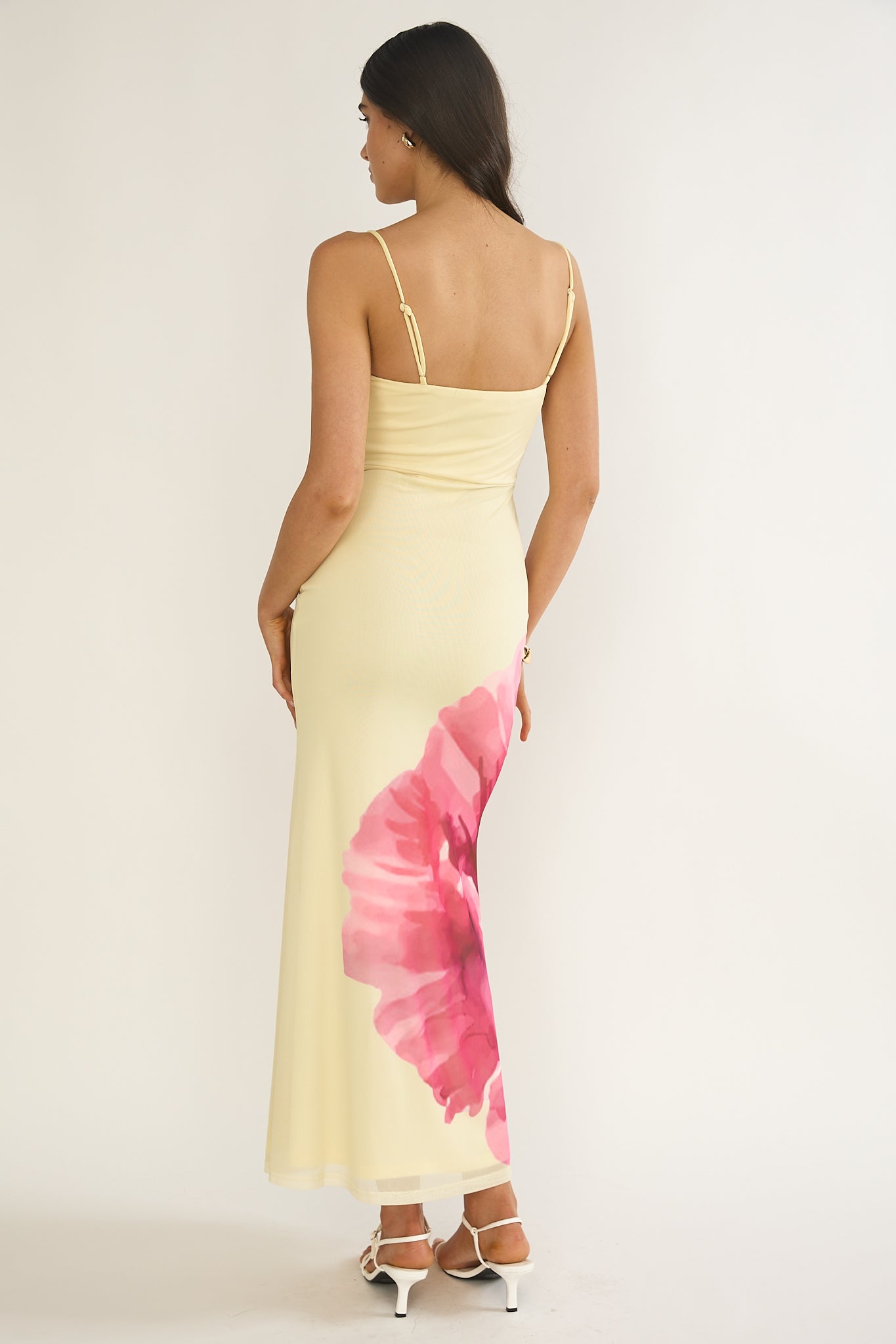 Orabella Waterdrop Wire Bust Maxi Dress Floral Butter by Selfie Leslie Australia