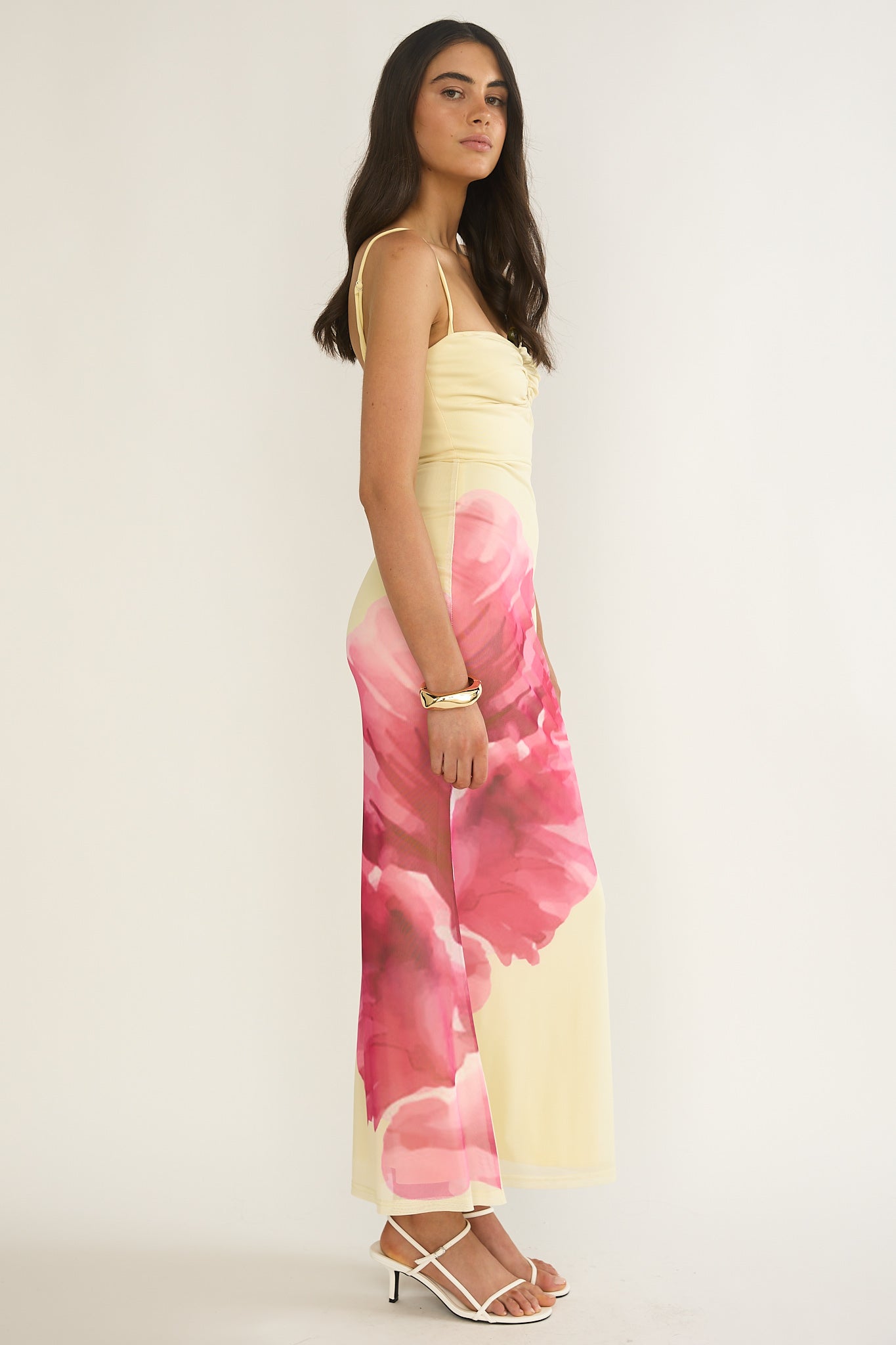 Orabella Waterdrop Wire Bust Maxi Dress Floral Butter by Selfie Leslie Australia