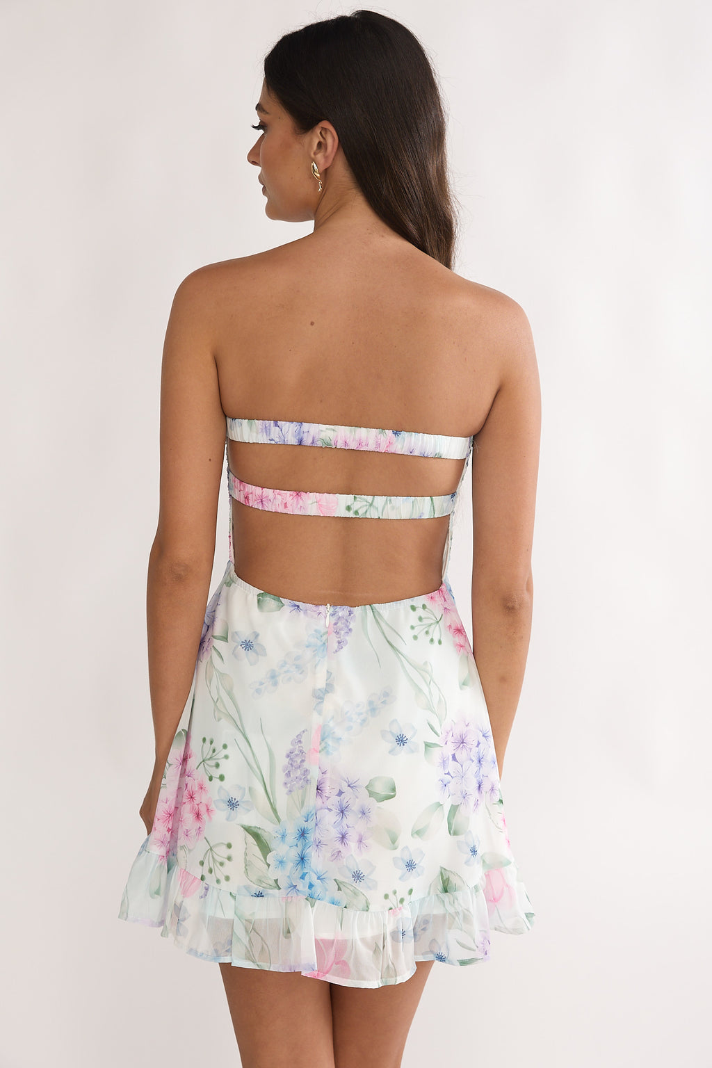 Gloria Day Tied Bust Strapless Mini Dress Lilac by Selfie Leslie Australia