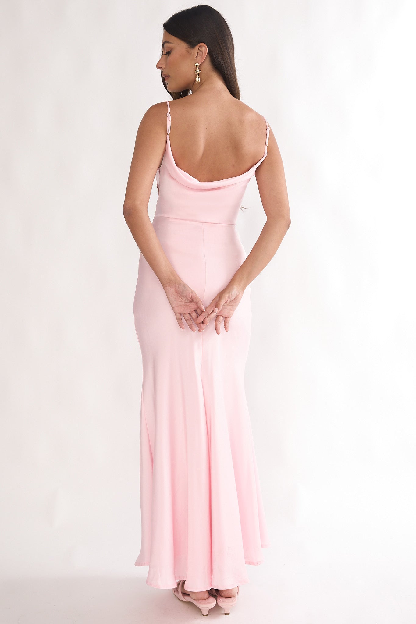 Mirenna Rosette Waist Maxi Dress Light Pink by Selfie Leslie Australia