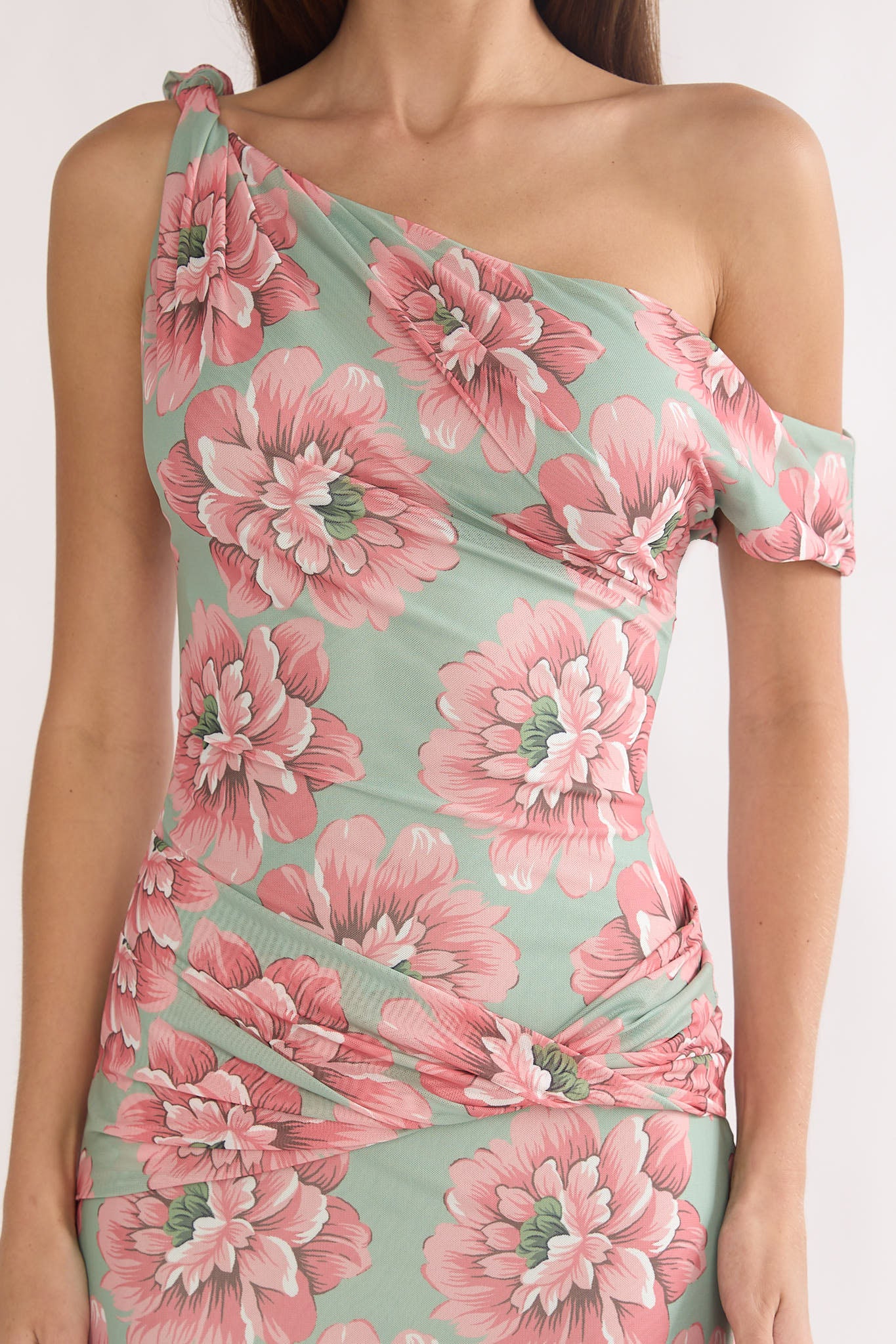 Harla Asymmetric Neckline Maxi Dress Floral by Selfie Leslie Australia