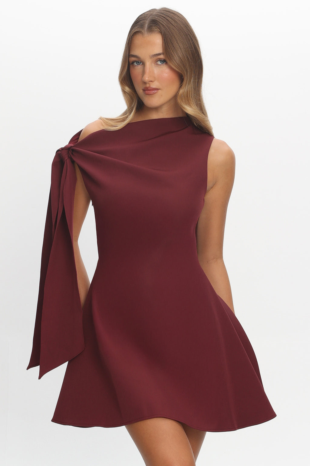 It’s A Match Mini Dress Burgundy by Selfie Leslie Australia