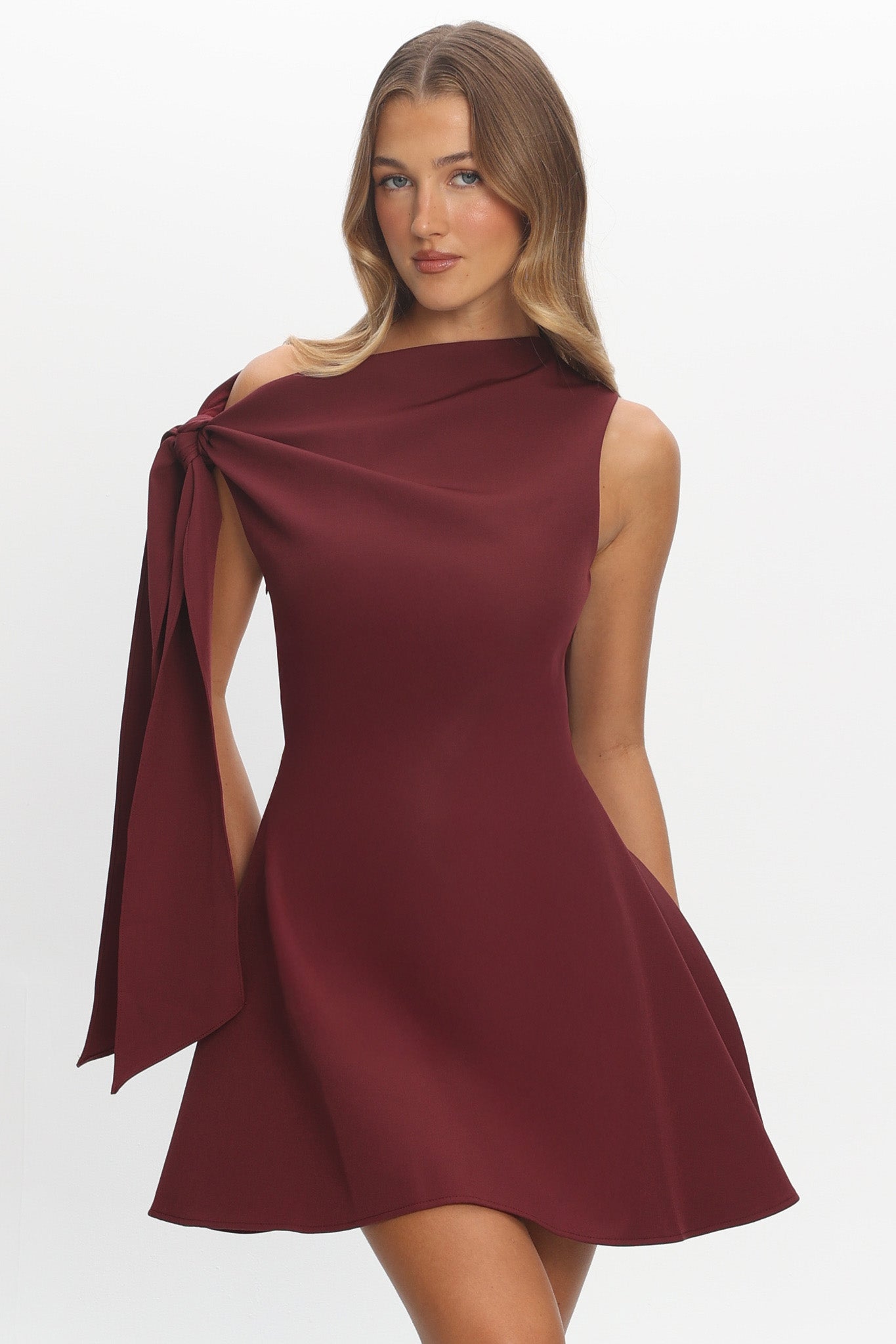 It’s A Match Mini Dress Burgundy by Selfie Leslie Australia