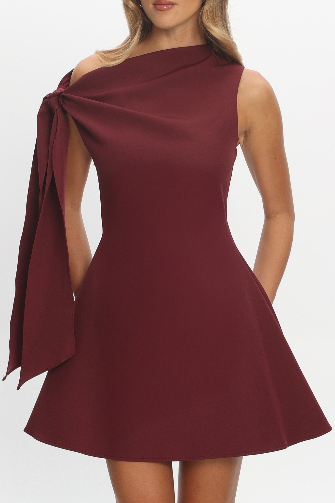 It’s A Match Mini Dress Burgundy by Selfie Leslie Australia
