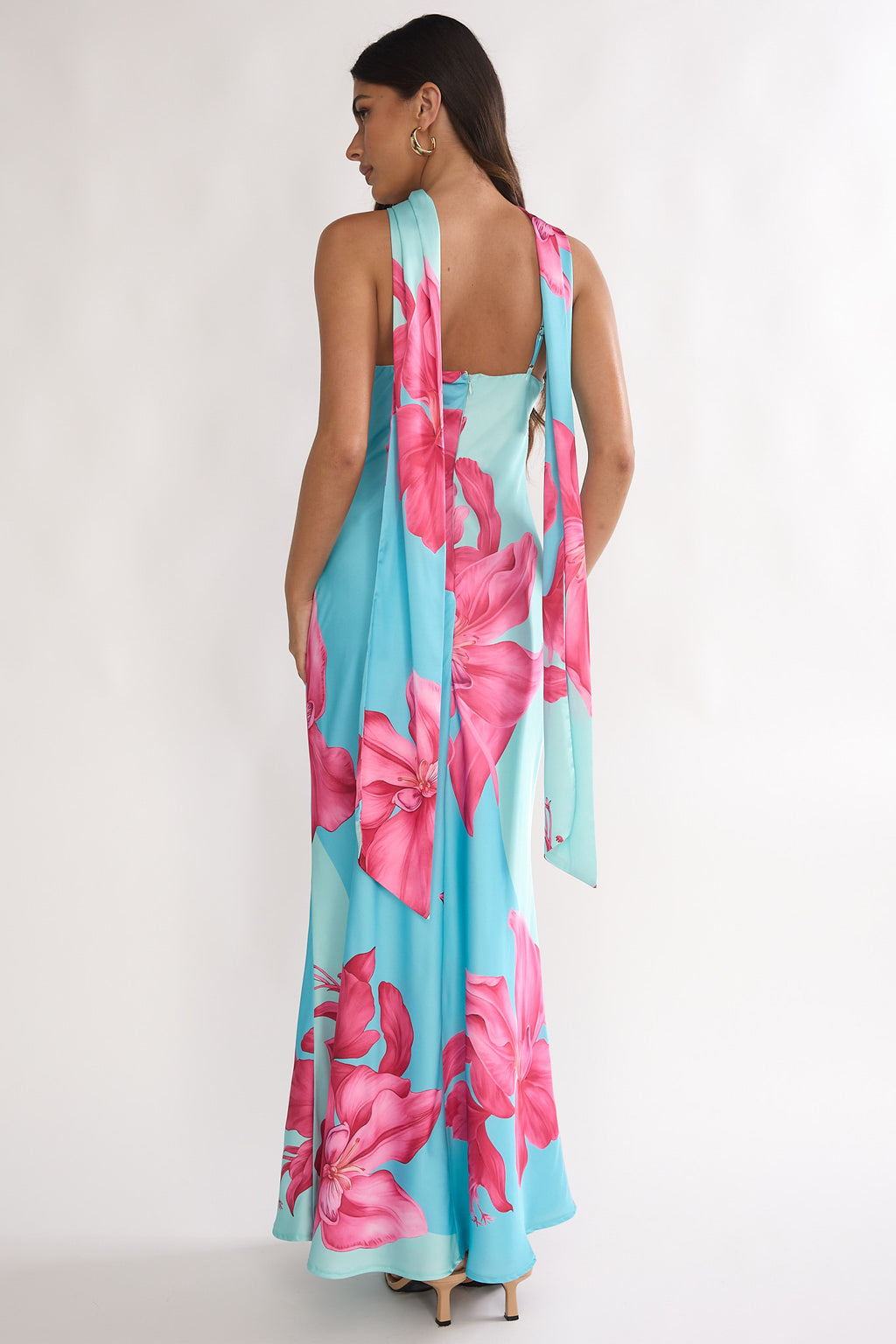 Risha Scarf Maxi Dress Lily Hot Pink by Selfie Leslie Australia