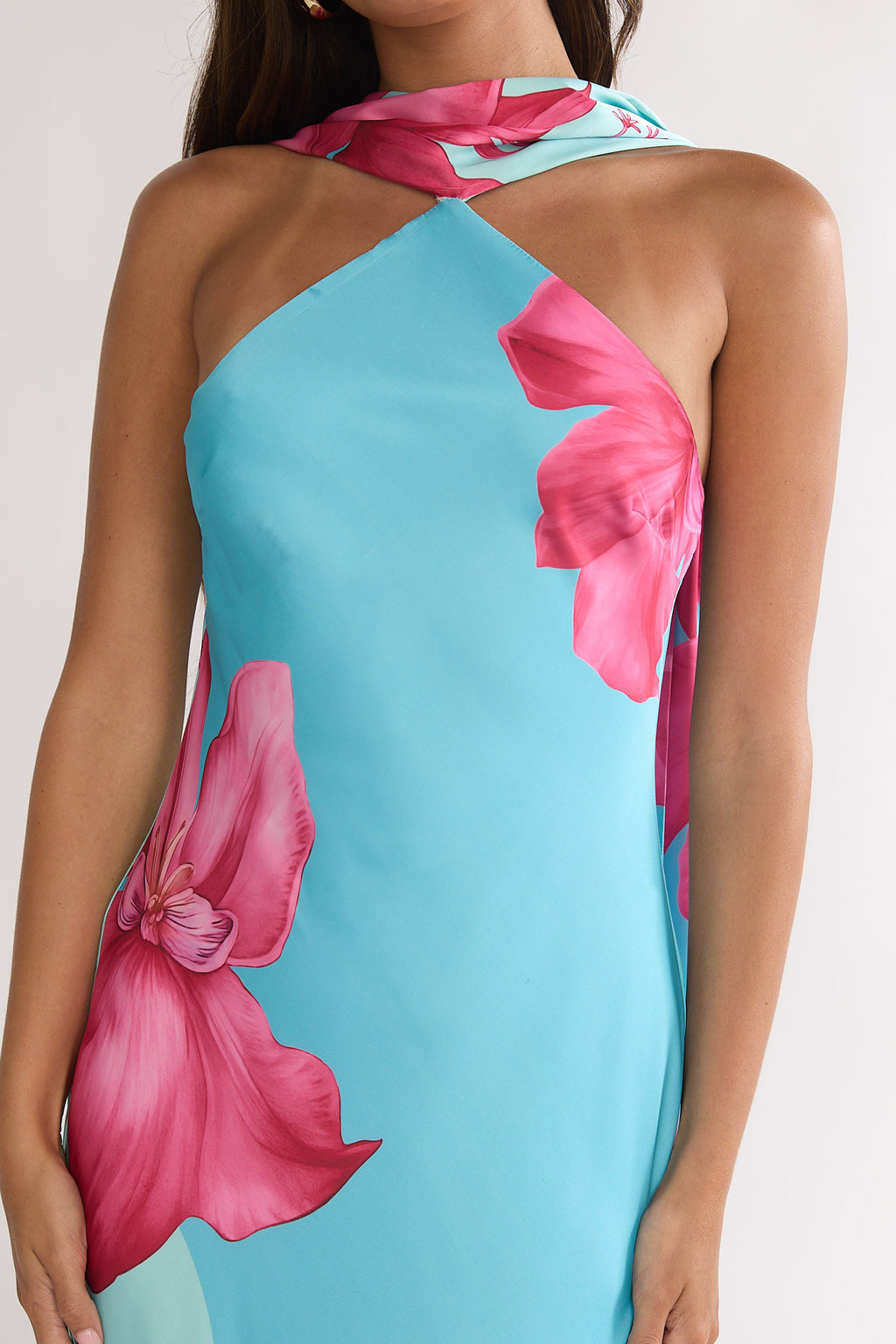 Risha Scarf Maxi Dress Lily Hot Pink by Selfie Leslie Australia