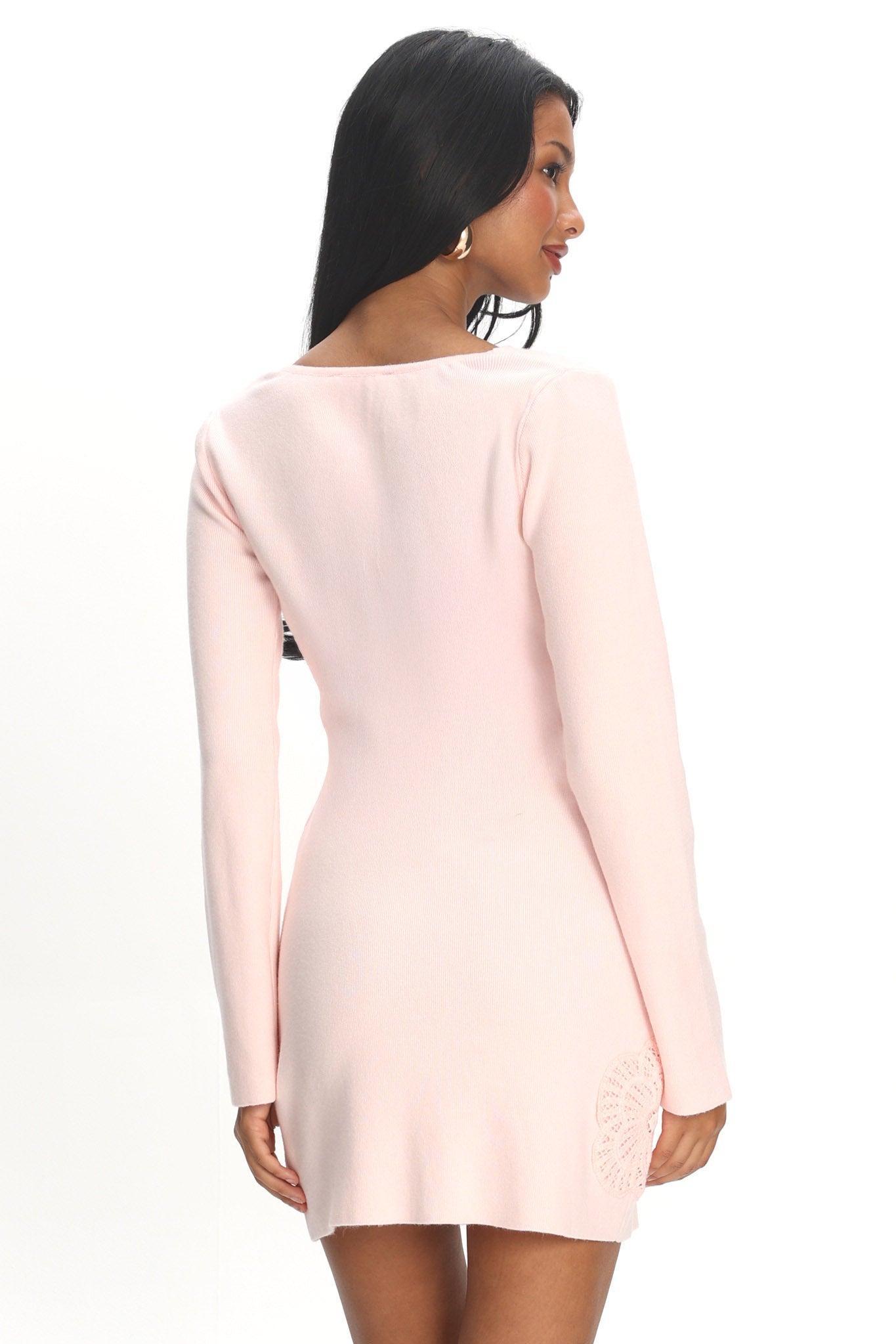 Xanda Knit Mini Dress Baby Pink by Selfie Leslie Australia