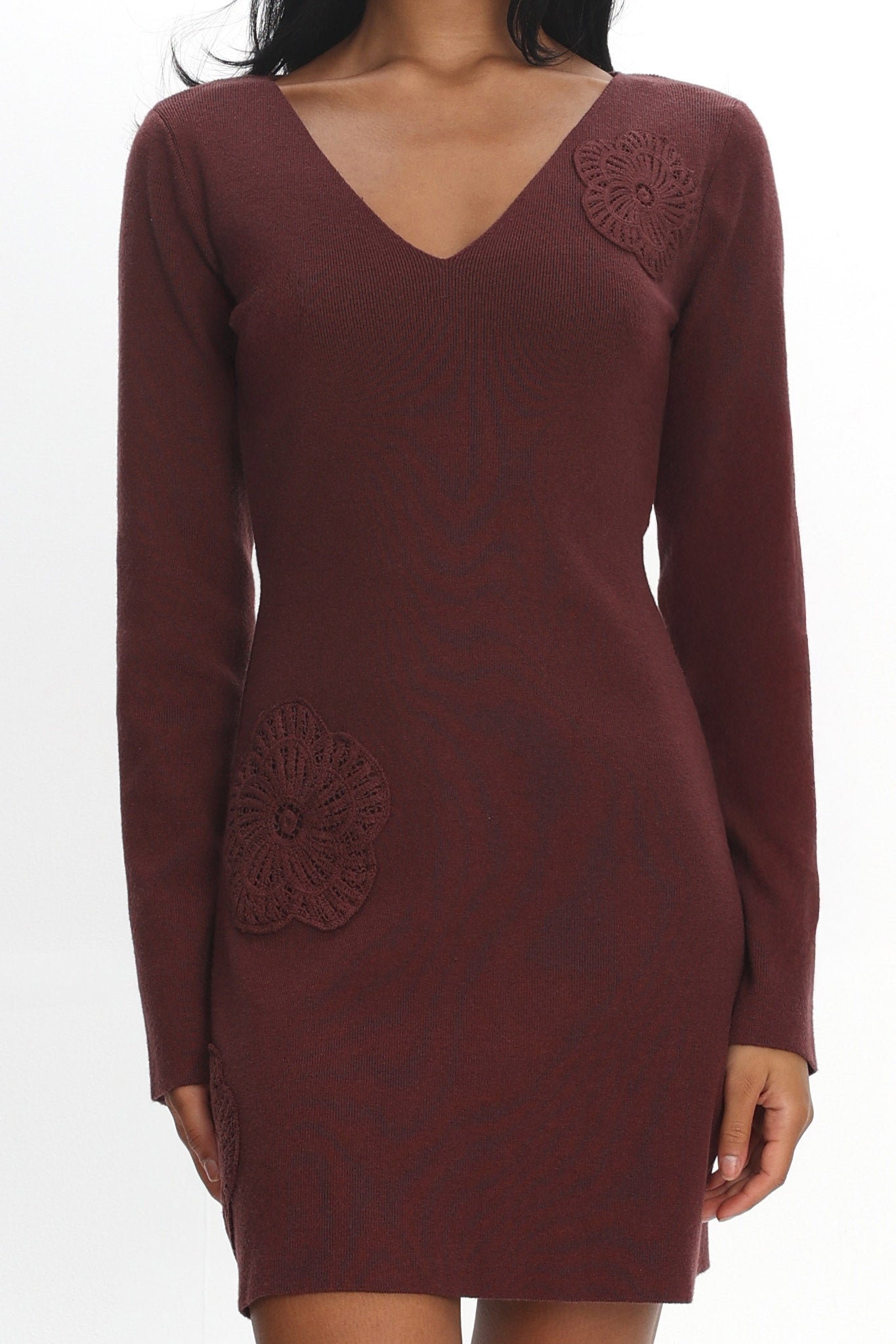 Xanda Knit Mini Dress Chocolate by Selfie Leslie Australia