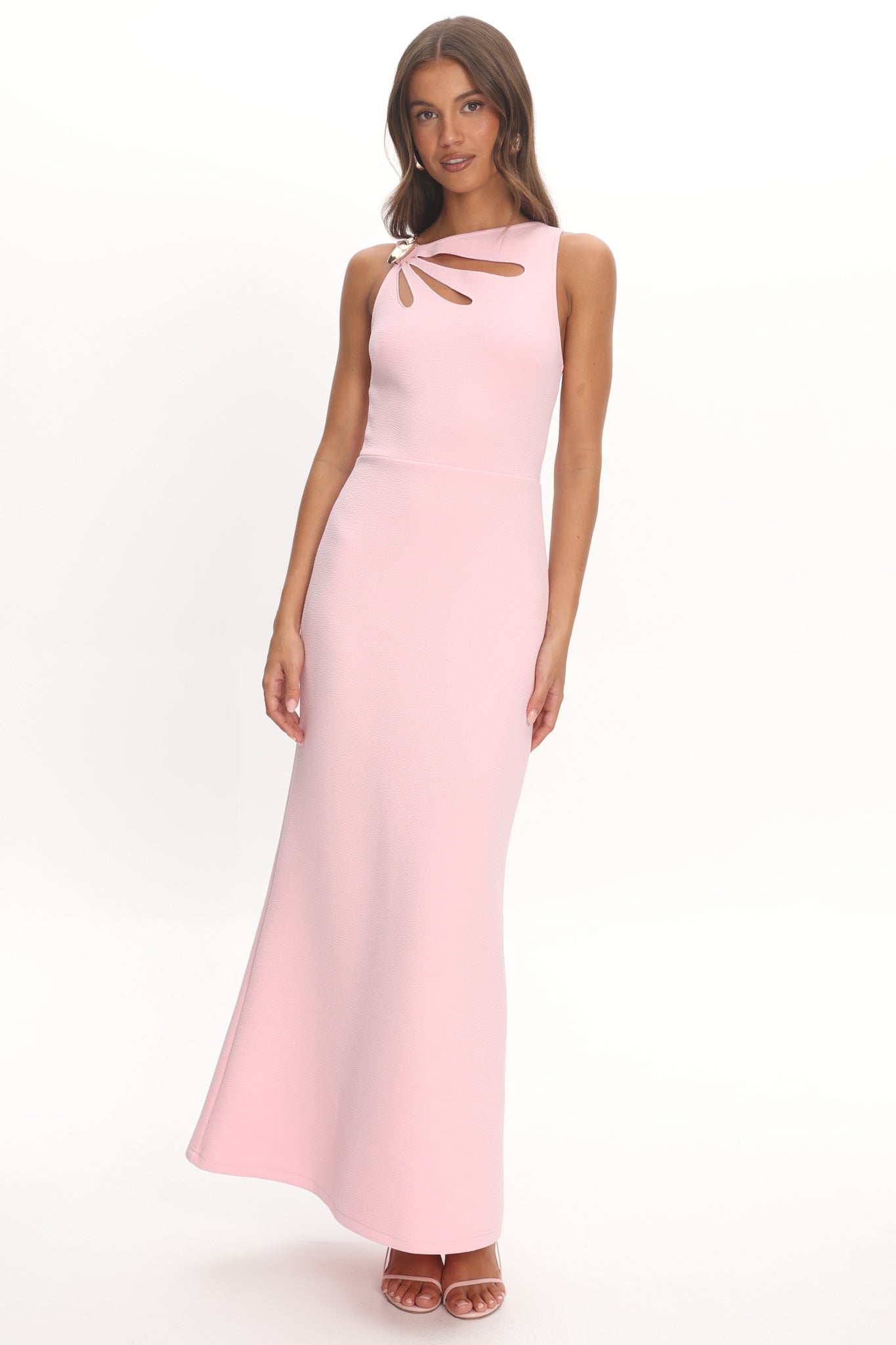 Antwerp Cut-Out Bust Maxi Dress Pink by Selfie Leslie Australia