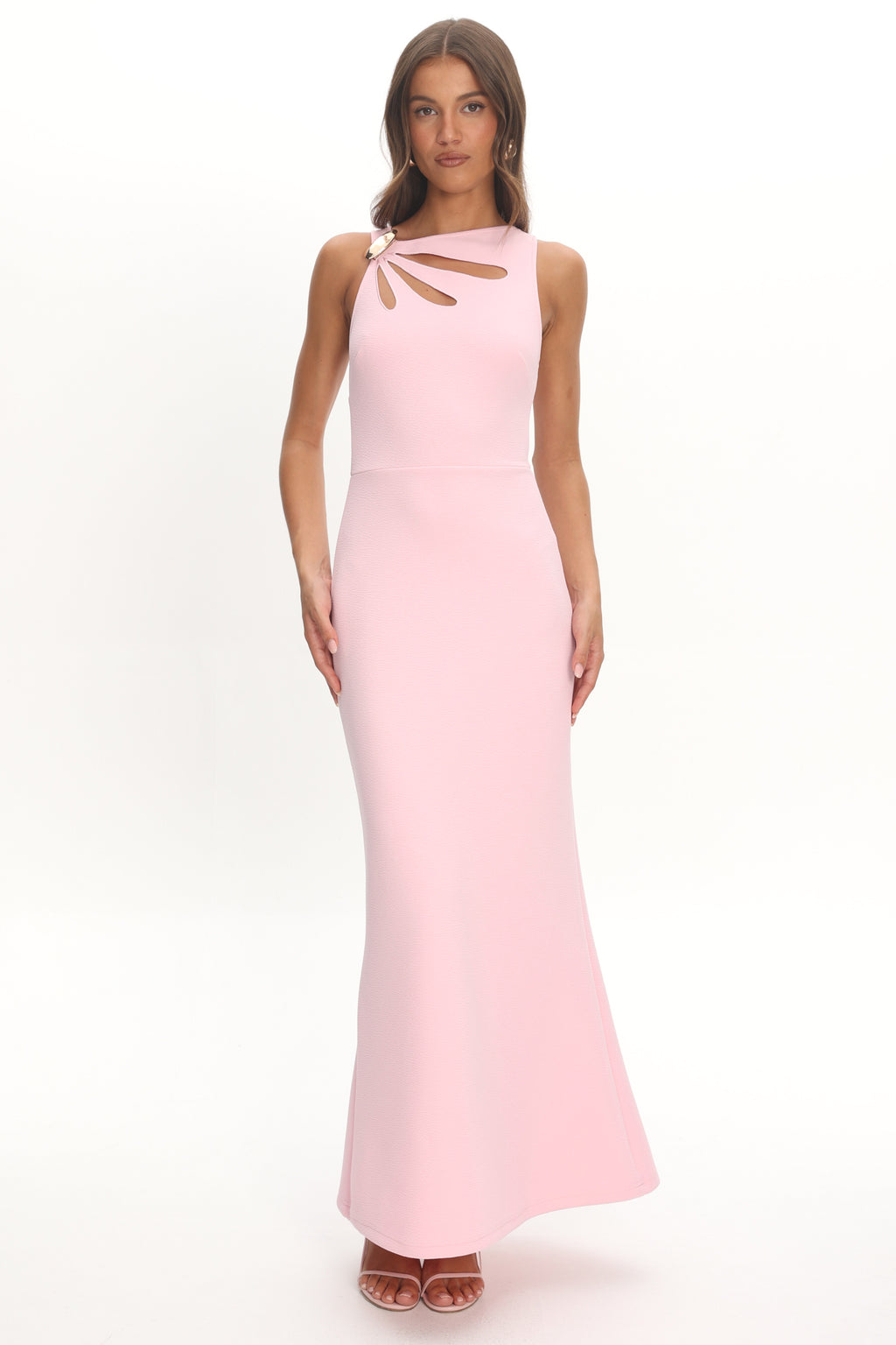 Antwerp Cut-Out Bust Maxi Dress Pink by Selfie Leslie Australia