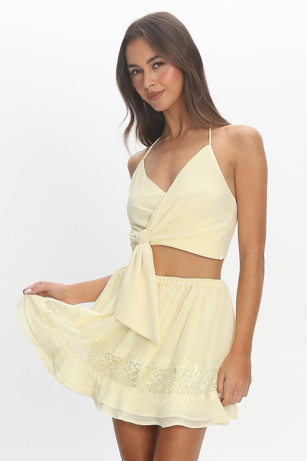Noon Delight Wrap Top Baby Yellow