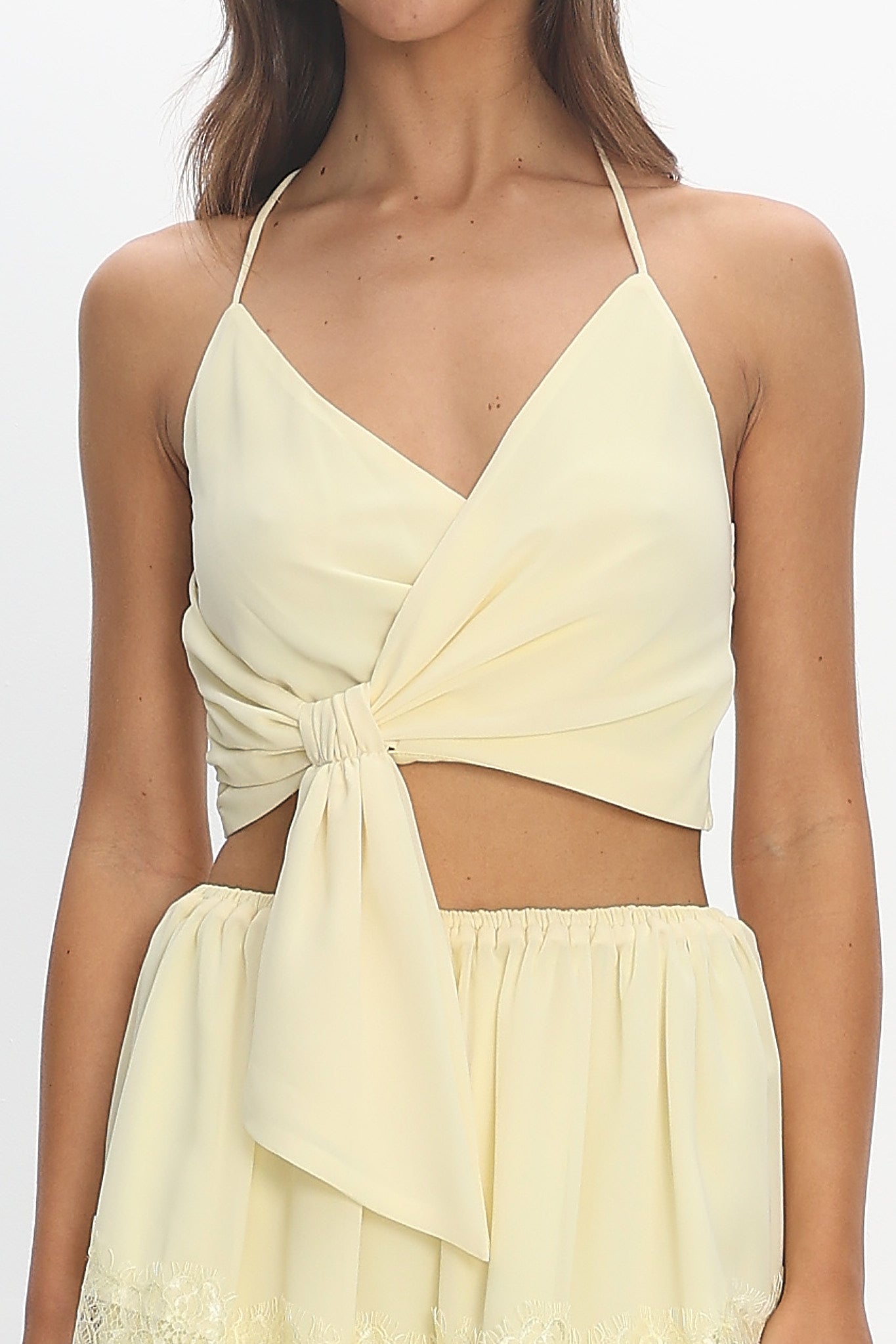 Noon Delight Wrap Top Baby Yellow