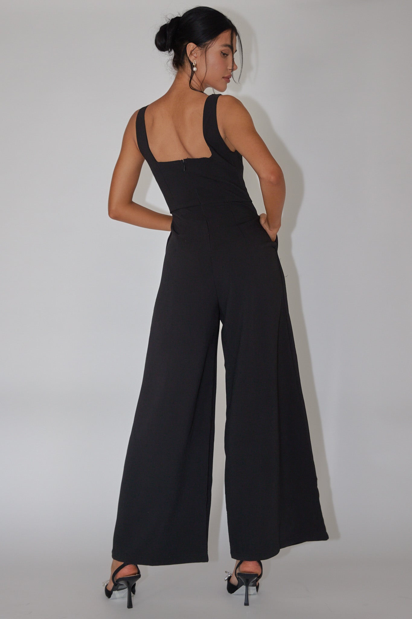 Colleen Side Pocket Jumpsuit Black by Selfie Leslie Australia