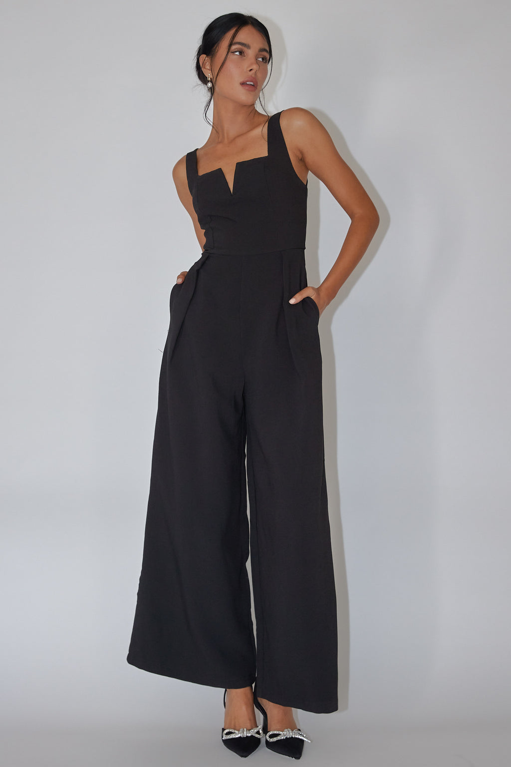 Colleen Side Pocket Jumpsuit Black by Selfie Leslie Australia