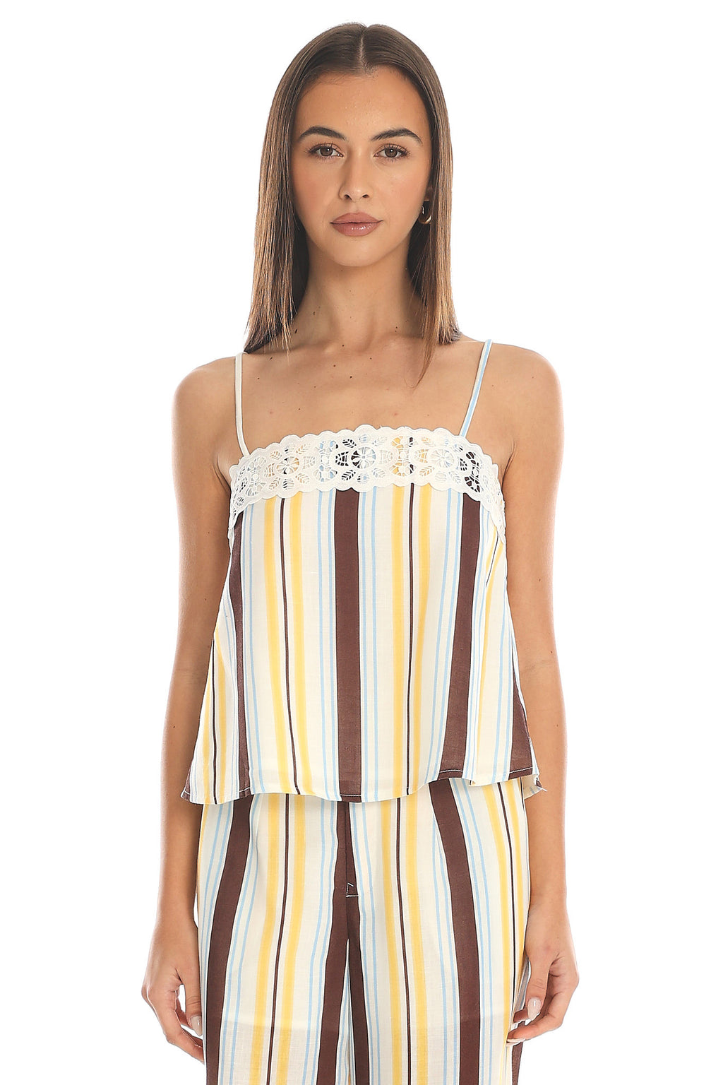 Bristol Striped Cami Top Yellow