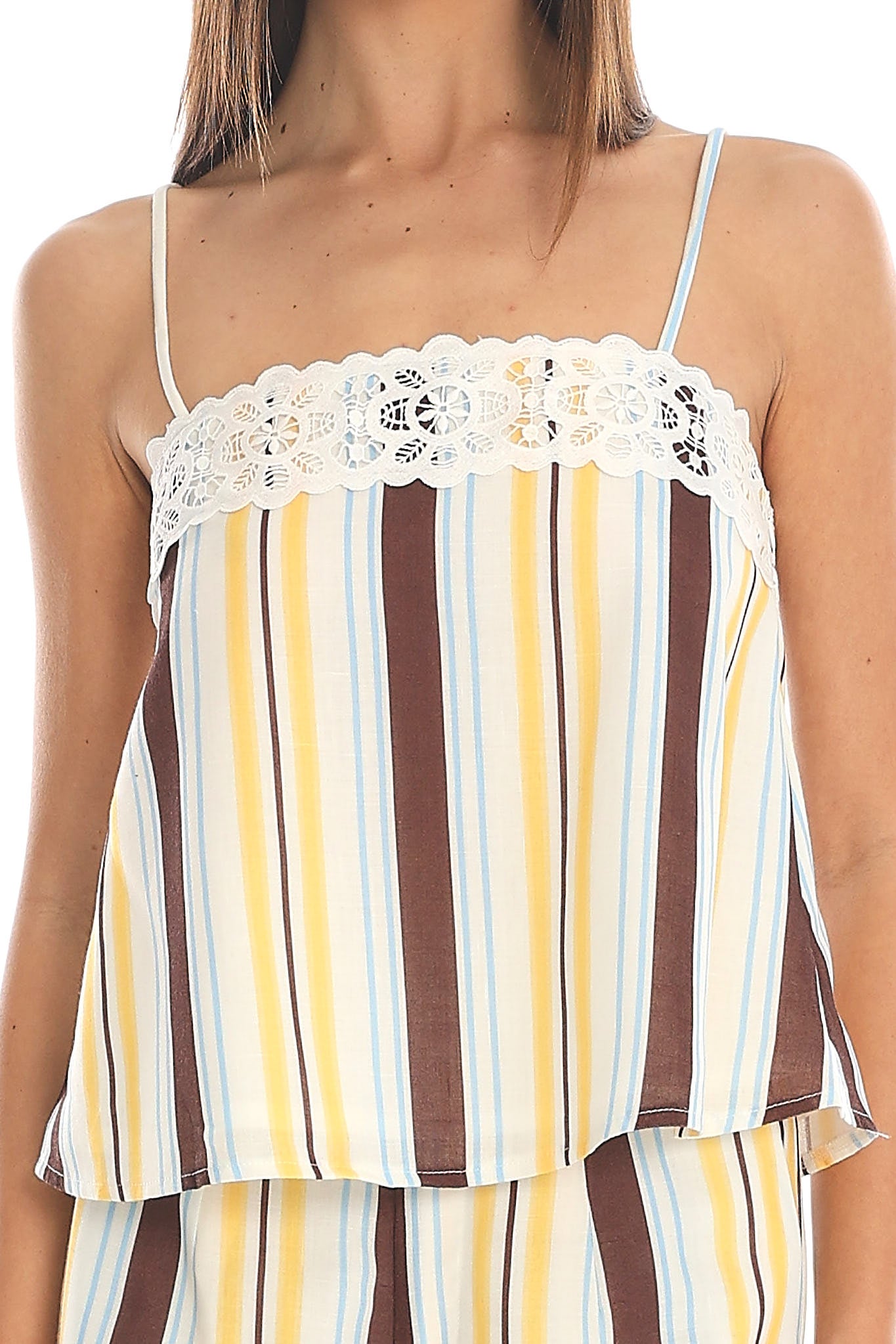 Bristol Striped Cami Top Yellow