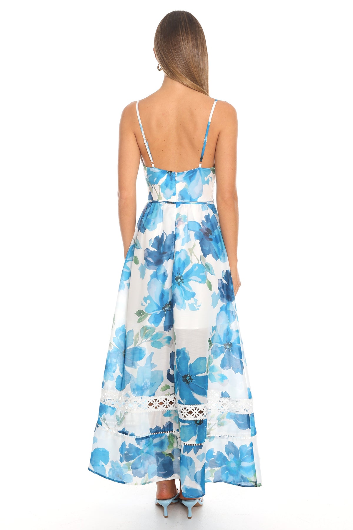 Orlia Floral Maxi Dress Blue