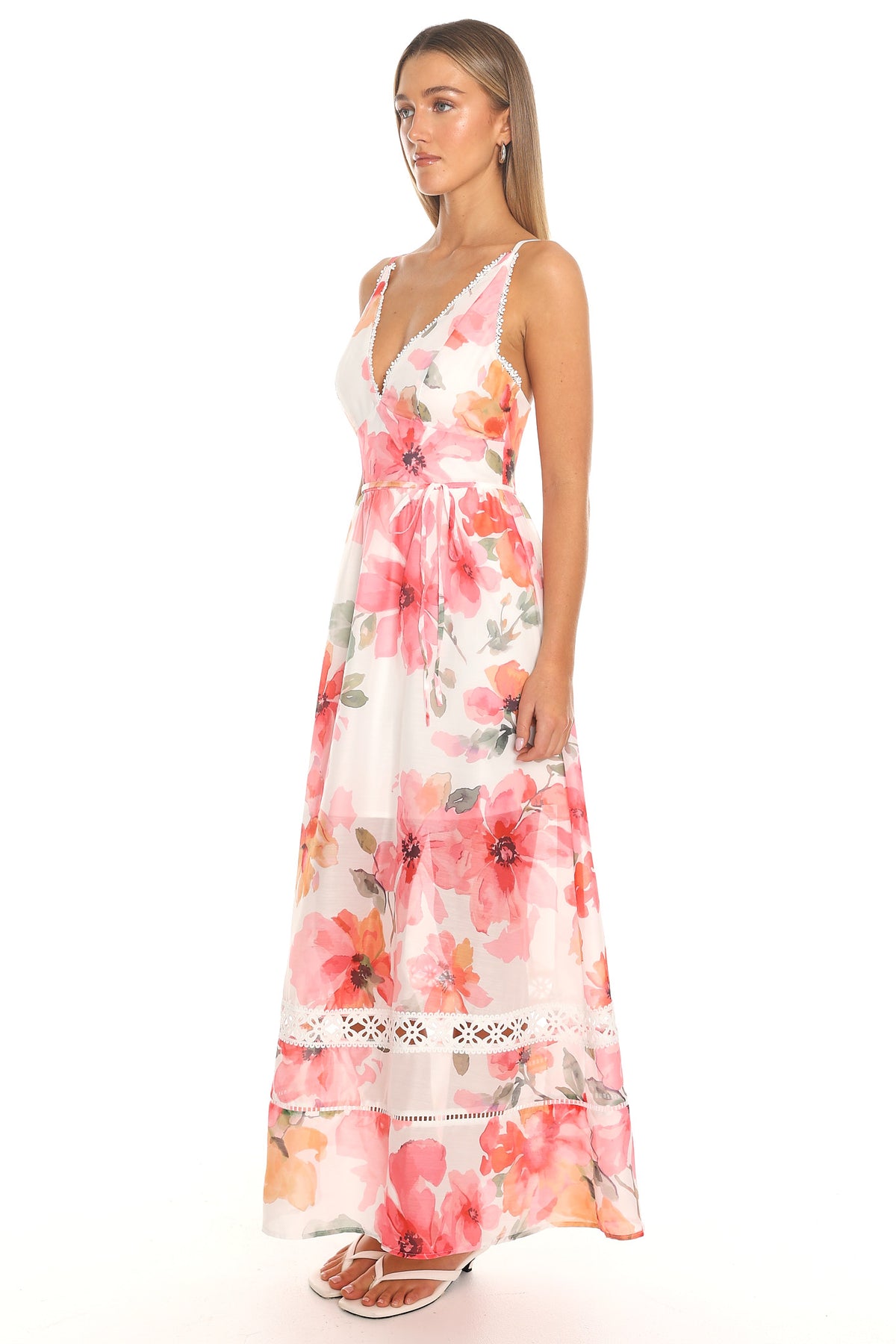 Orlia Floral Maxi Dress Pink by Selfie Leslie Australia