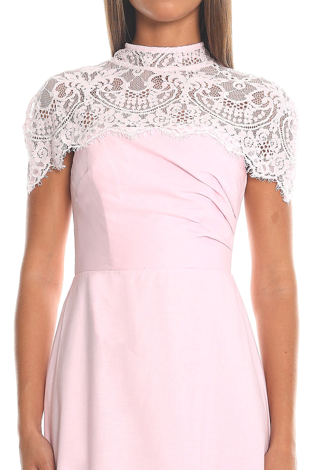 Tattooed Heart Cap Sleeve Midi Dress Pink