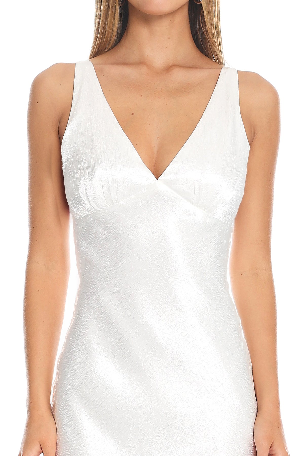 Ardere Satin Midi Dress White