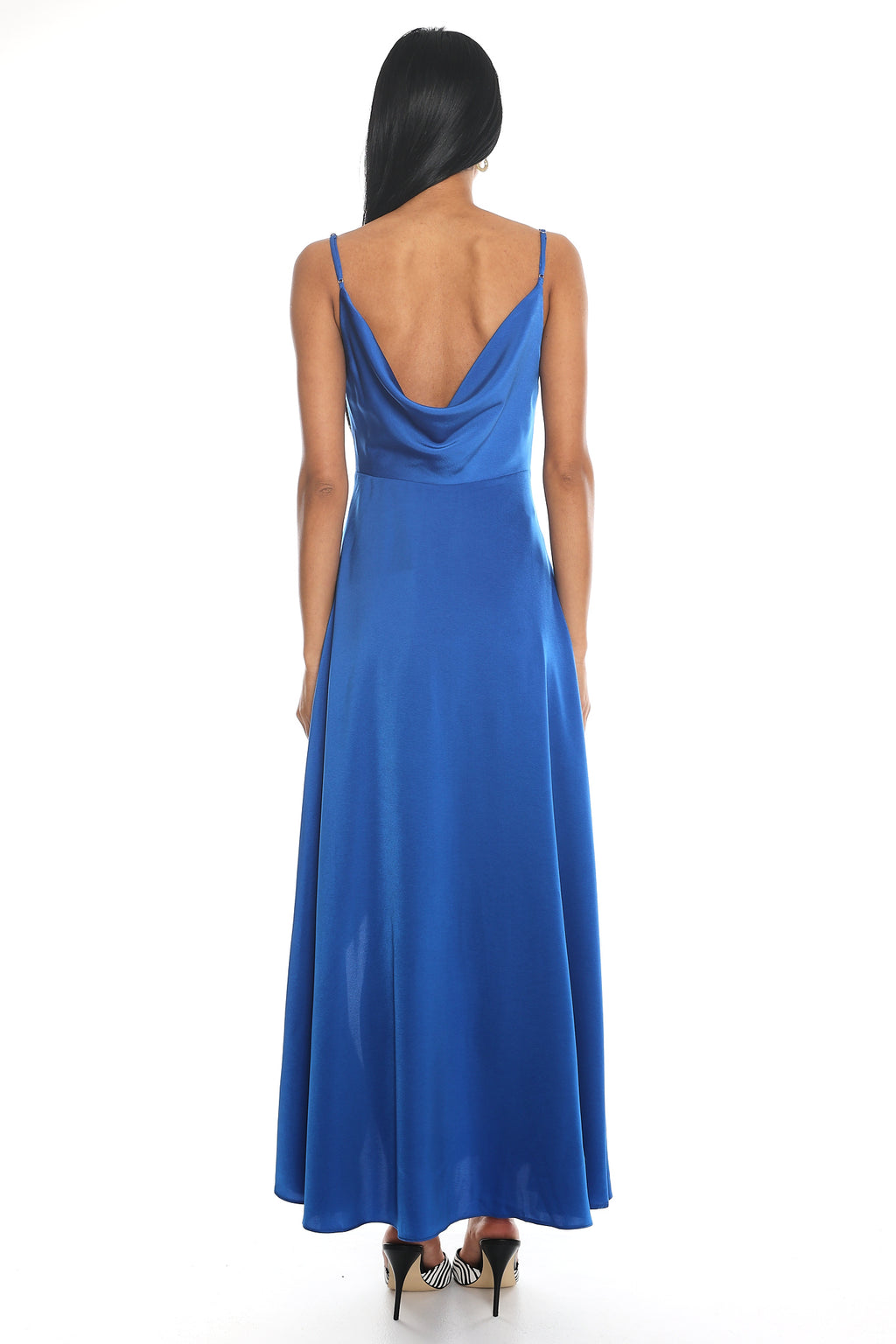 Midsummer Muse Satin Maxi Dress Blue