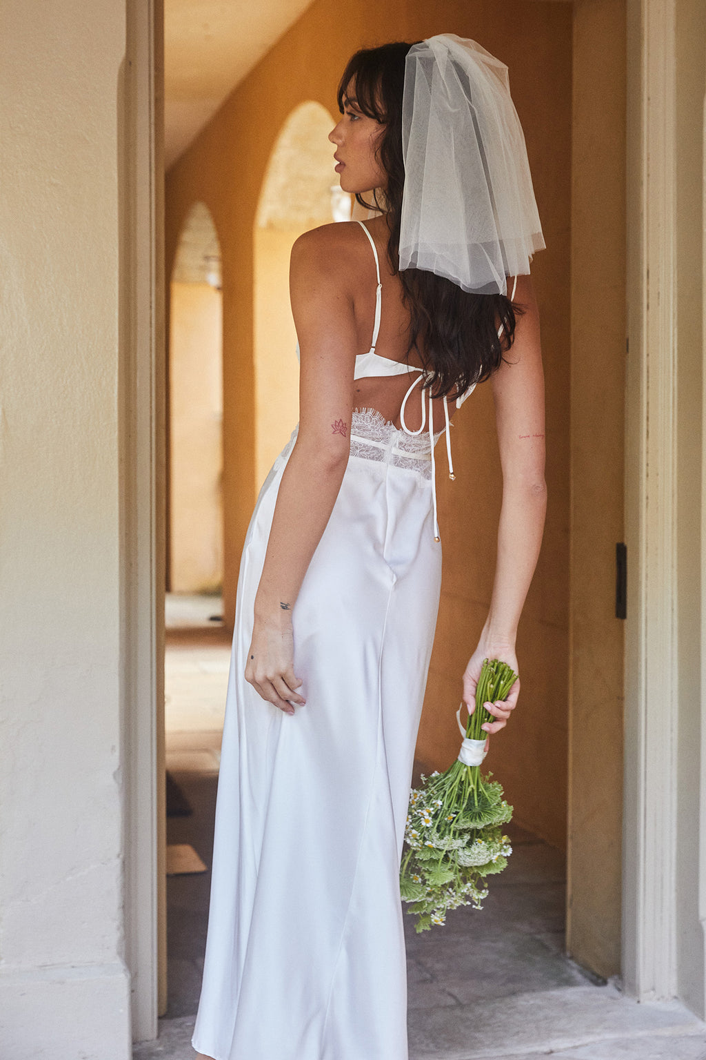 Honeybee Lace Trim Maxi Dress White by Selfie Leslie Australia