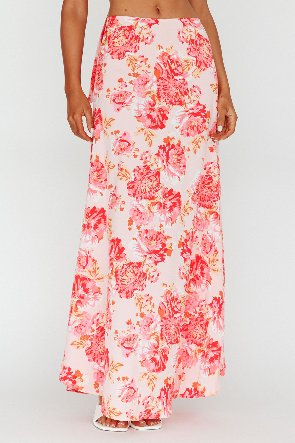 Gabbi Maxi Skirt Floral Print Pink by Selfie Leslie Australia