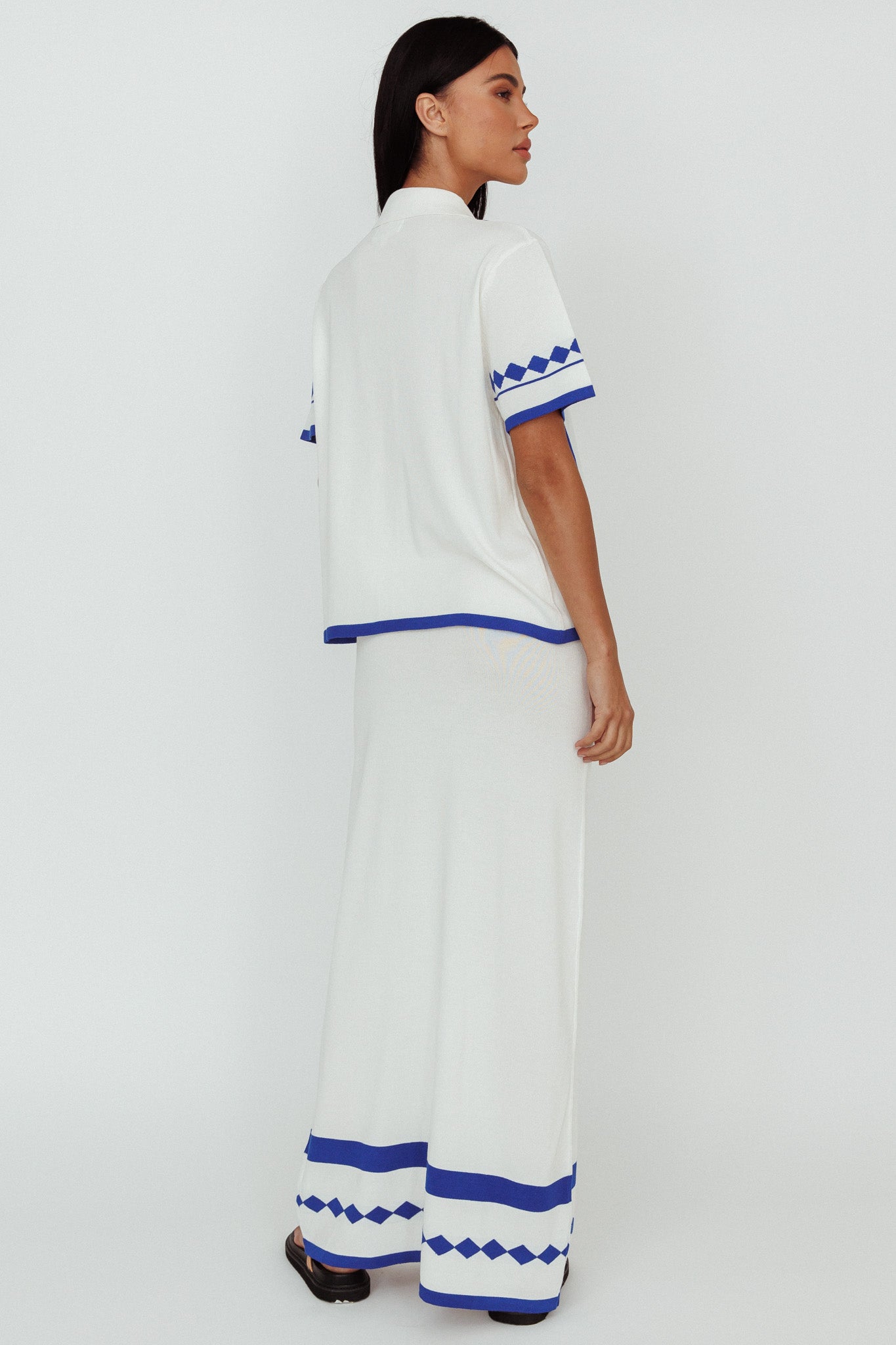 Amalfi Sun Knit Maxi Skirt White by Selfie Leslie Australia