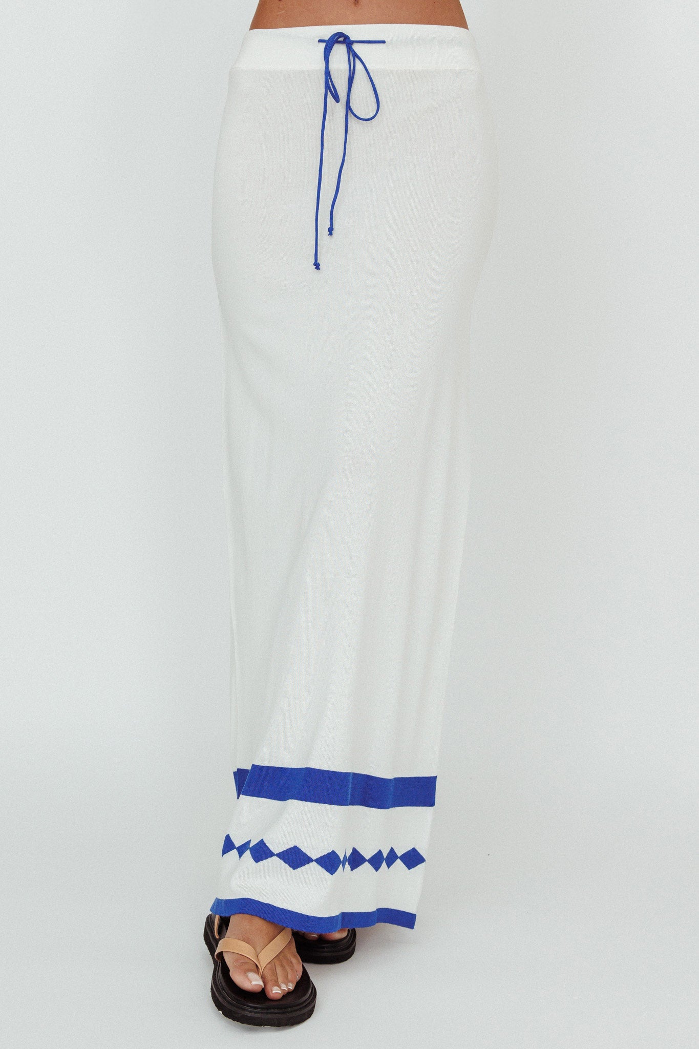 Amalfi Sun Knit Maxi Skirt White by Selfie Leslie Australia